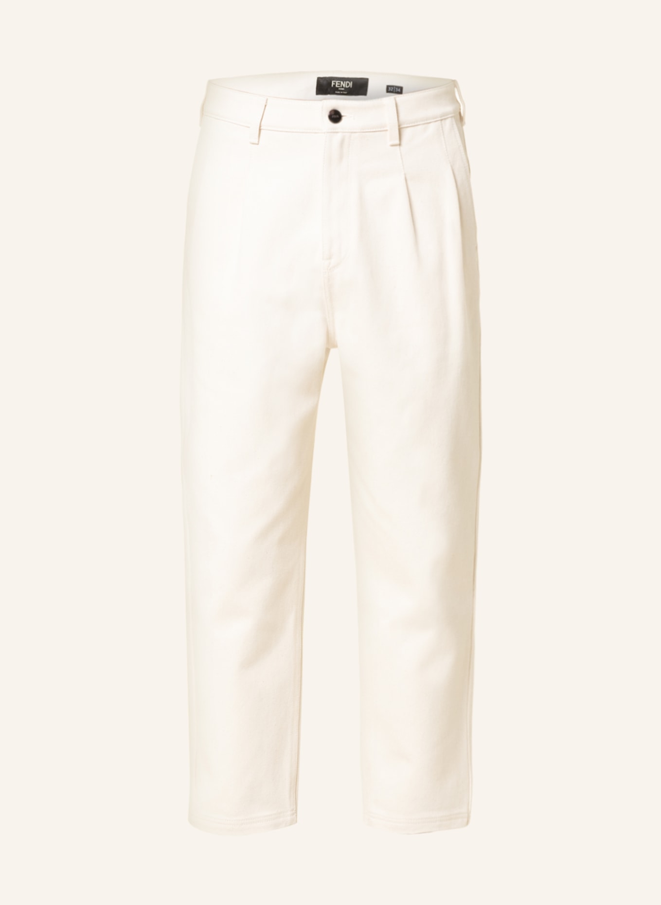 FENDI Jeans slim fit with cropped leg length, Color: CREAM (Image 1)