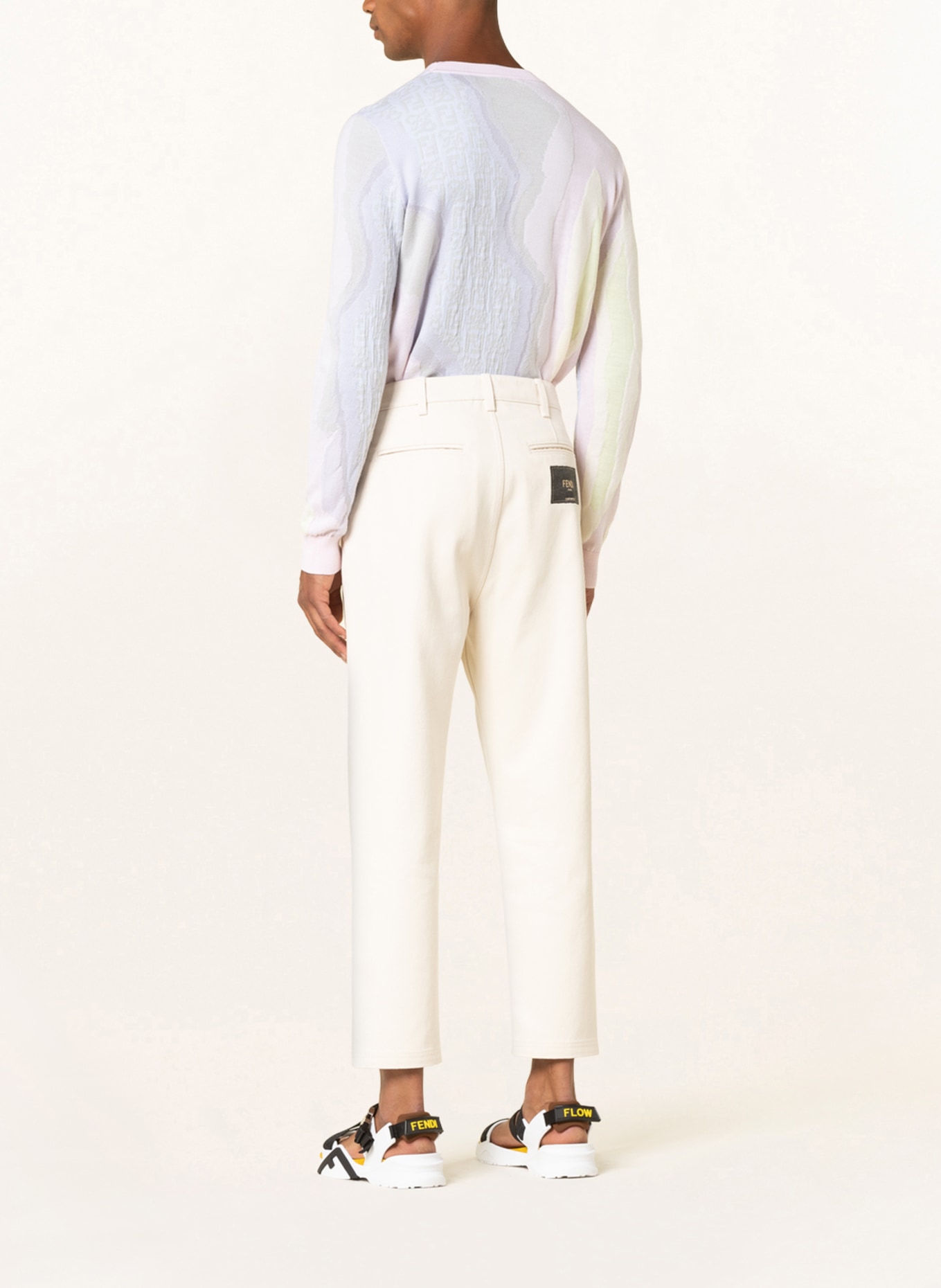 FENDI Jeans slim fit with cropped leg length, Color: CREAM (Image 3)
