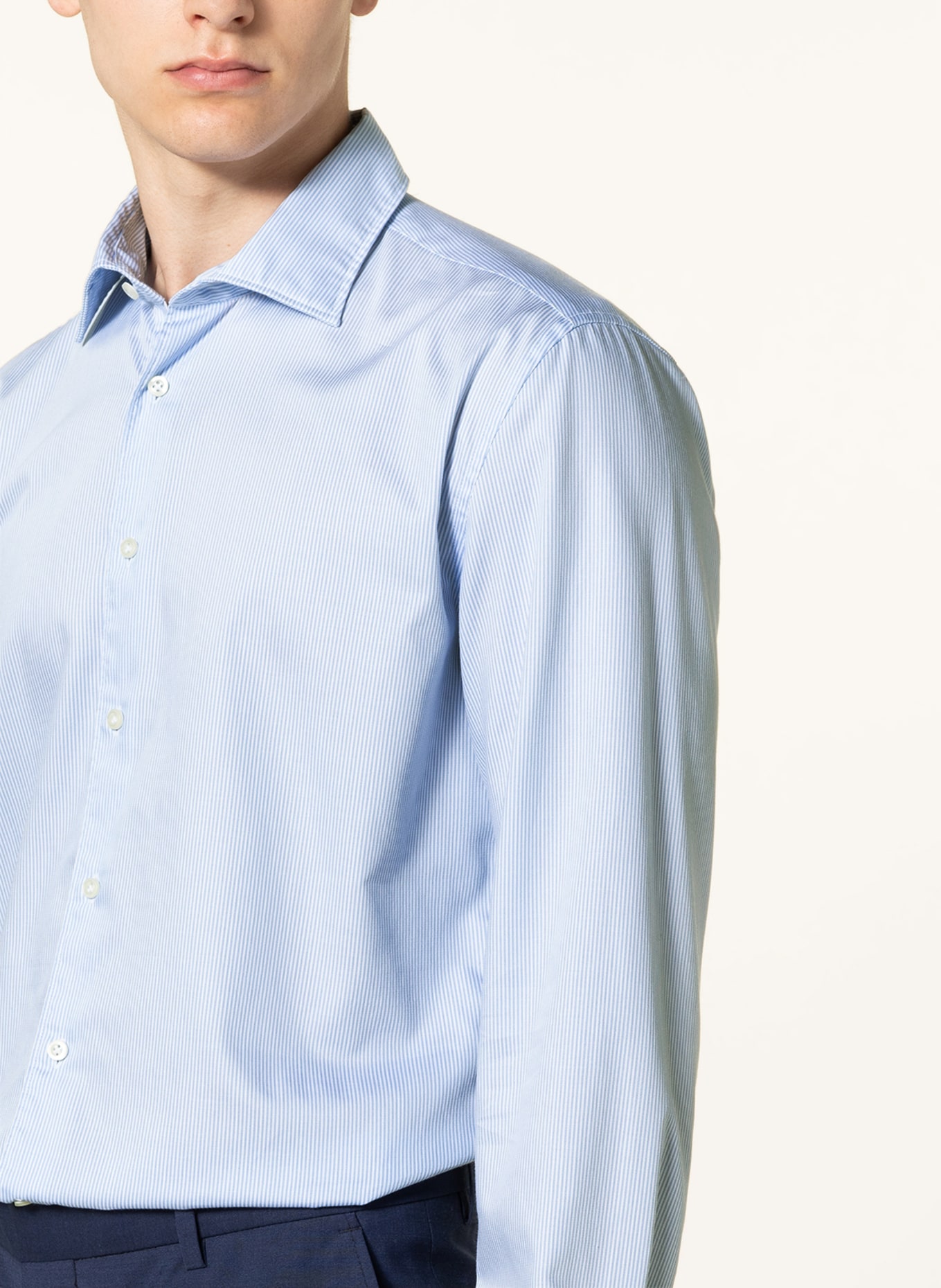 fakts Shirt slim fit , Color: LIGHT BLUE/ WHITE (Image 4)