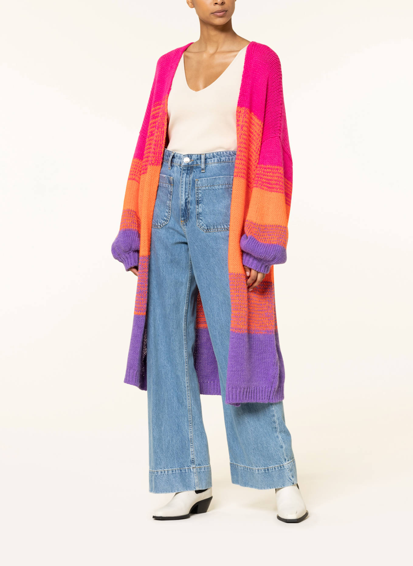 Grace Dzianinowe wdzianko: JASKRAWY POMARAŃCZOWY / JASNOFIOLETOWY / MOCNORÓŻOWY