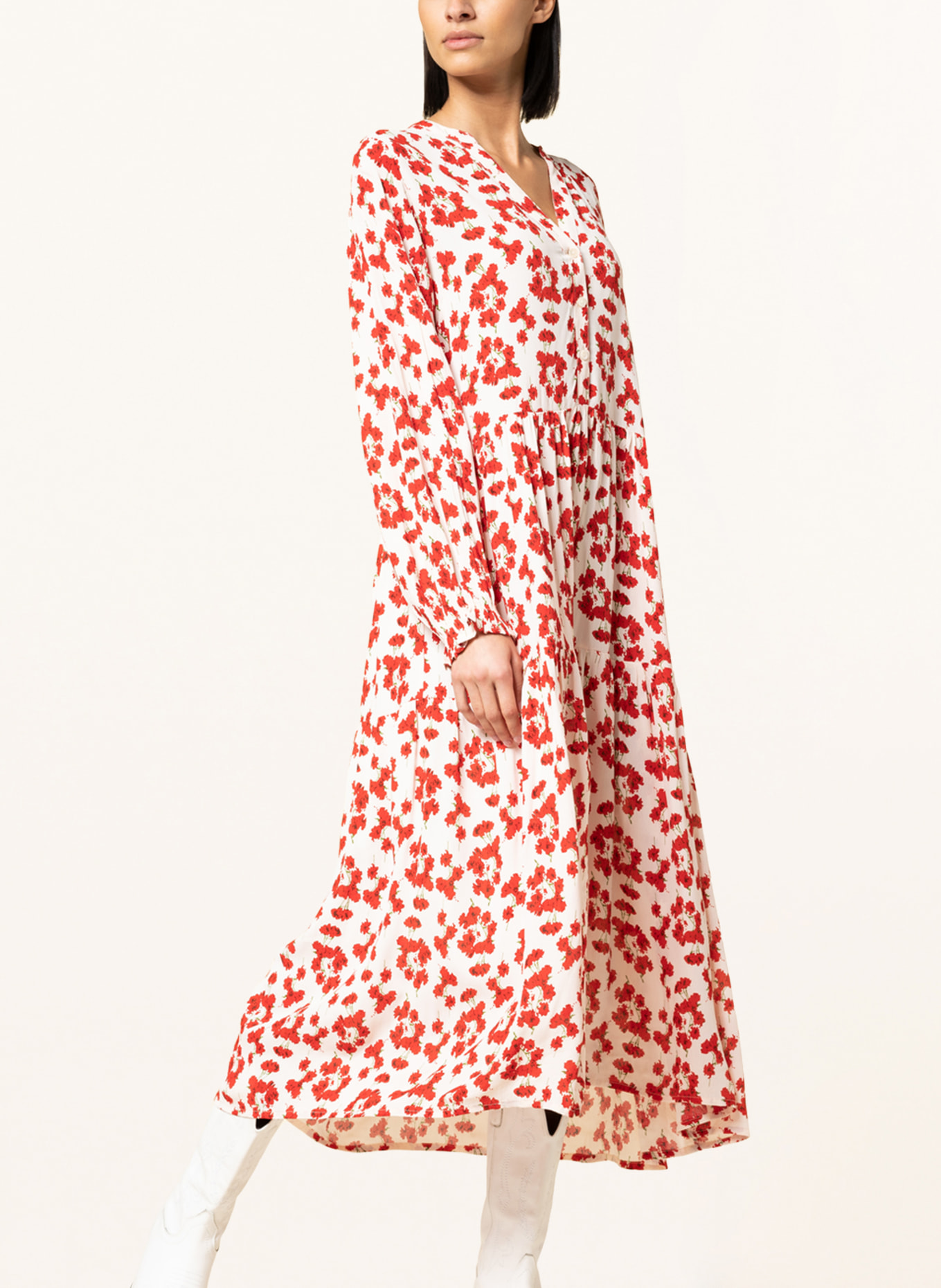 NEO NOIR Kleid LAYLI, Farbe: WEISS/ ROT/ GRÜN (Bild 5)