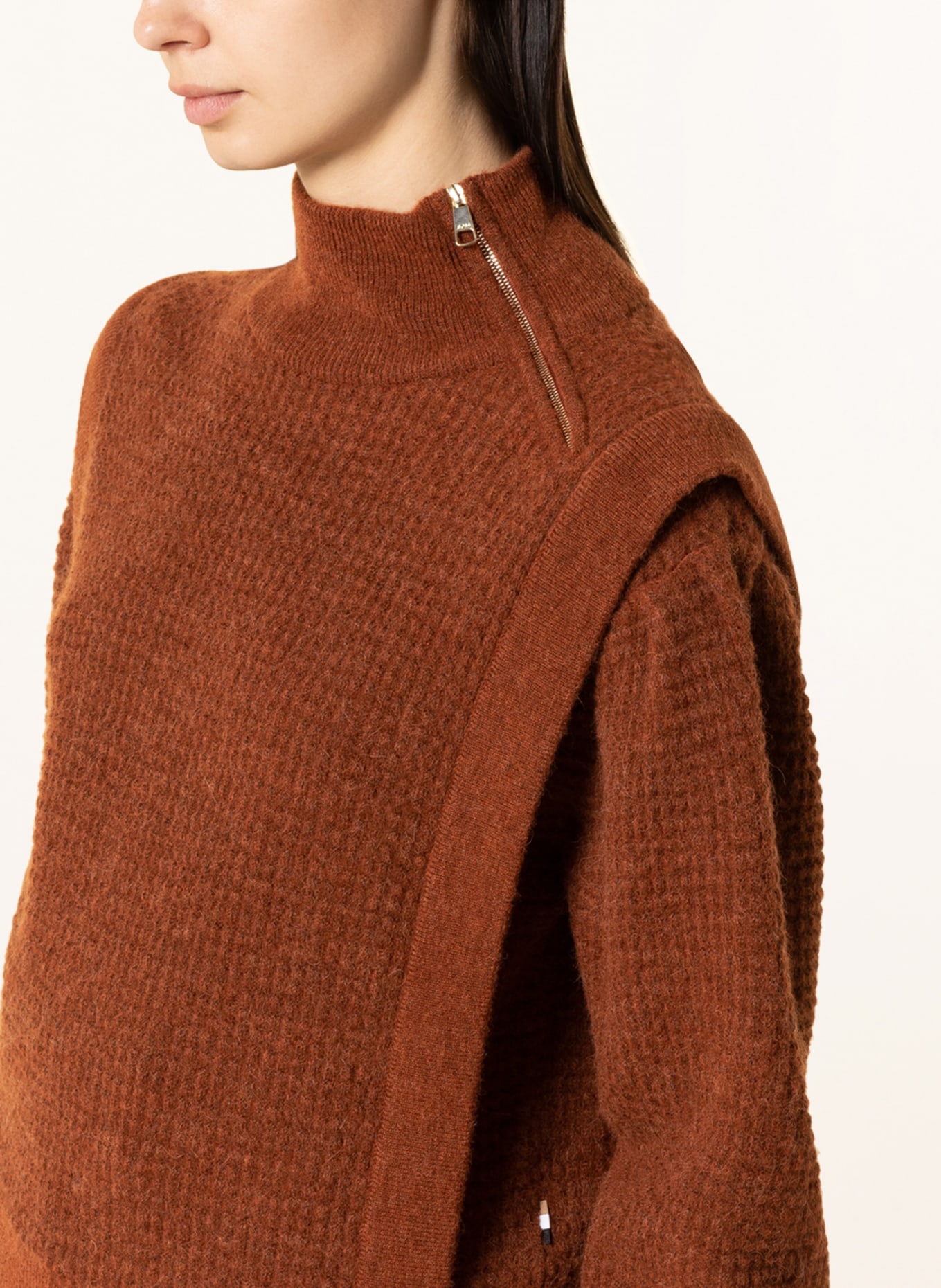 BOSS Sweater FARMENIA with alpaca, Color: BROWN (Image 4)