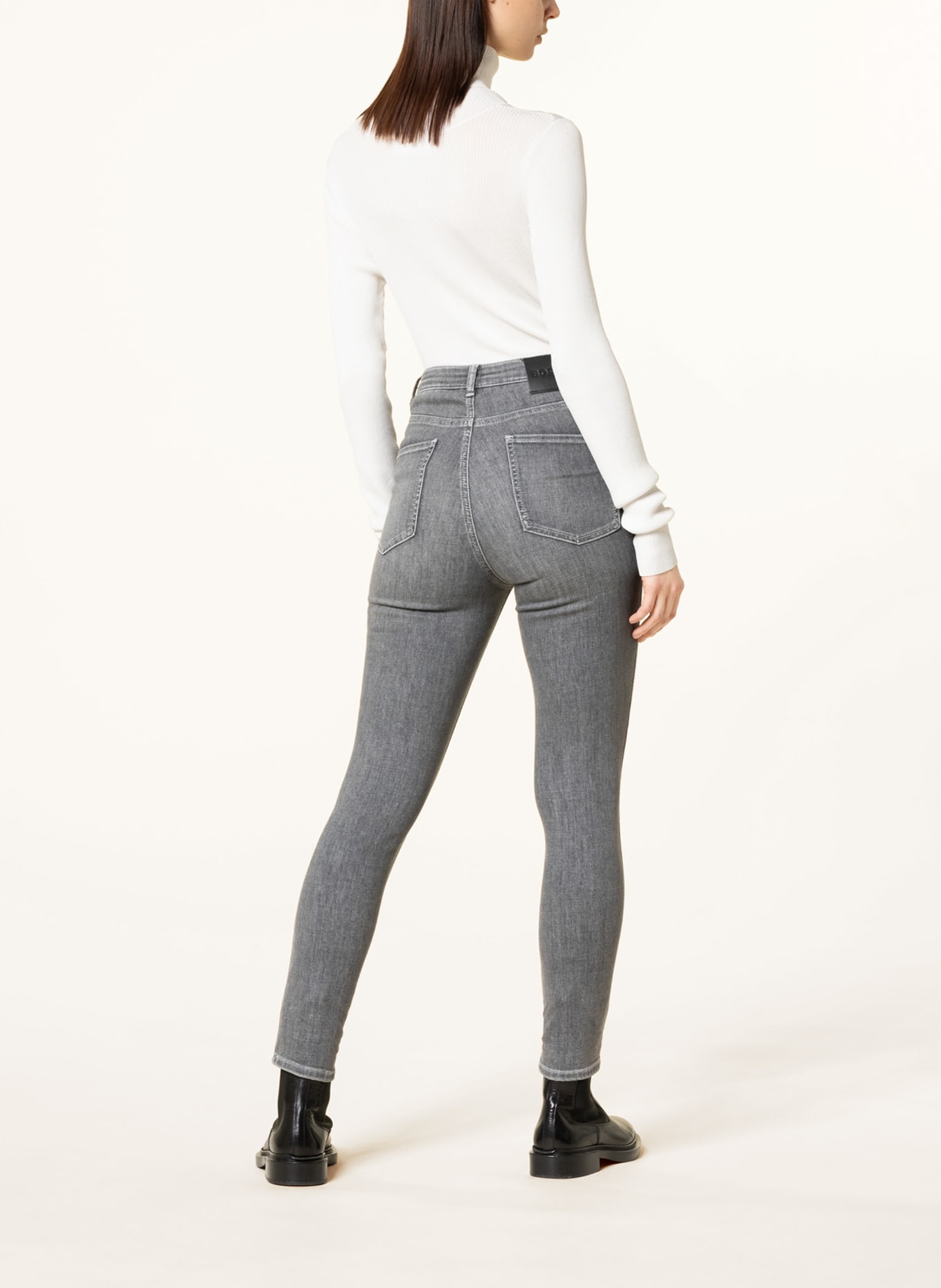 BOSS Skinny Jeans SKINNY CROP 4.0, Farbe: 039 MEDIUM GREY (Bild 3)
