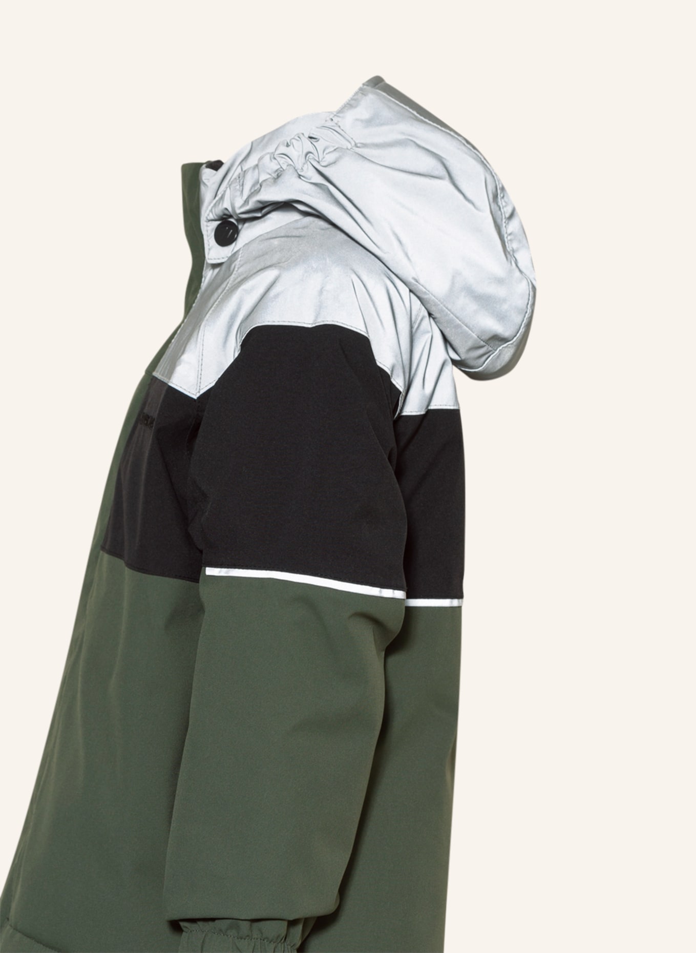 DIDRIKSONS Outdoor-Jacke LUX: OLIV / SCHWARZ / GRAU