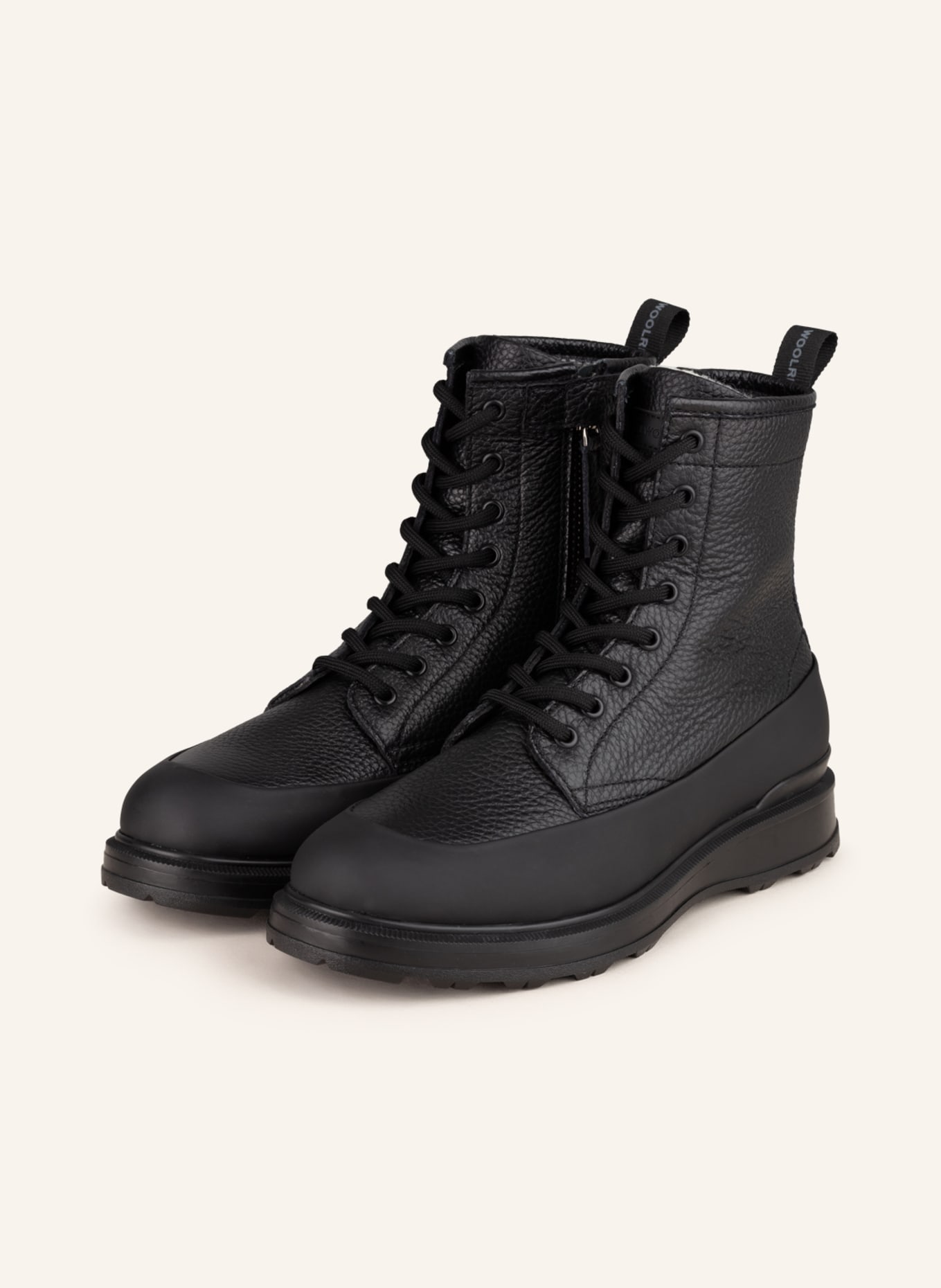 WOOLRICH Lace up boots in black