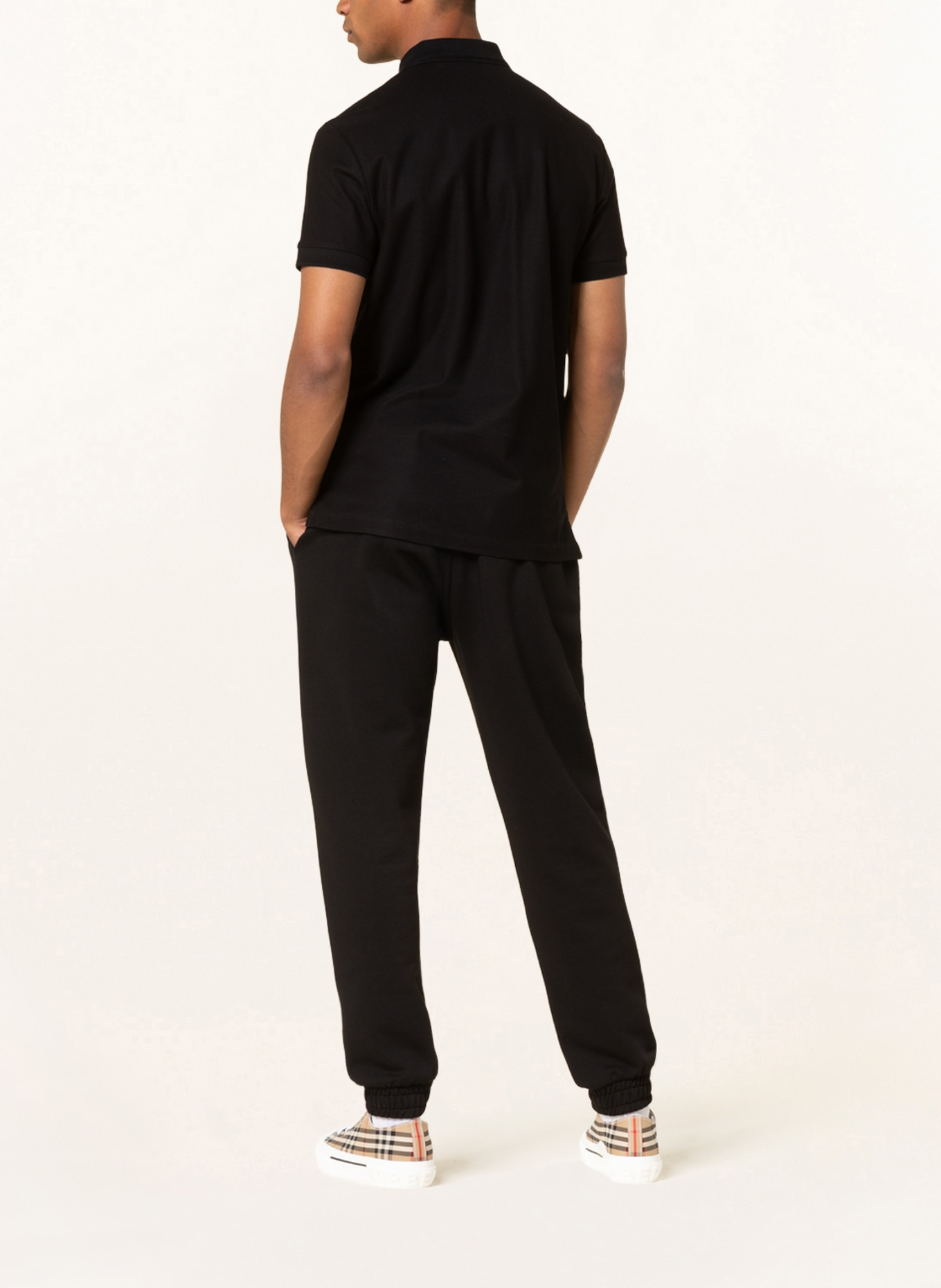 BURBERRY Piqué polo shirt EDDIE, Color: BLACK (Image 3)