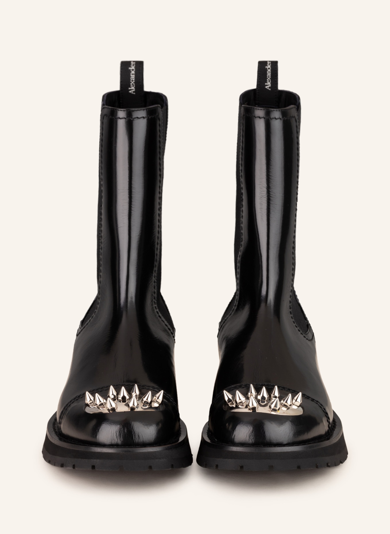 Alexander McQUEEN boots with rivets in black