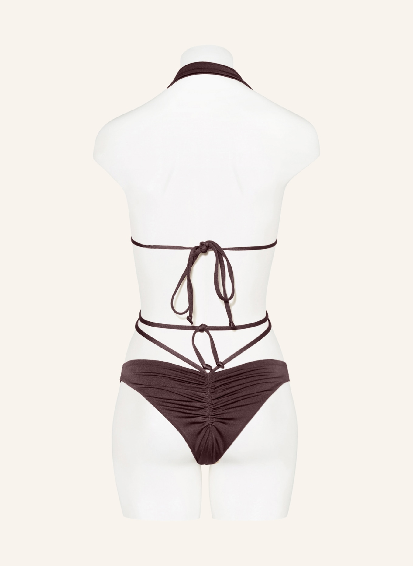 espadrij l'originale Triangel-Bikini-Top CLAIR, Farbe: DUNKELBRAUN (Bild 3)