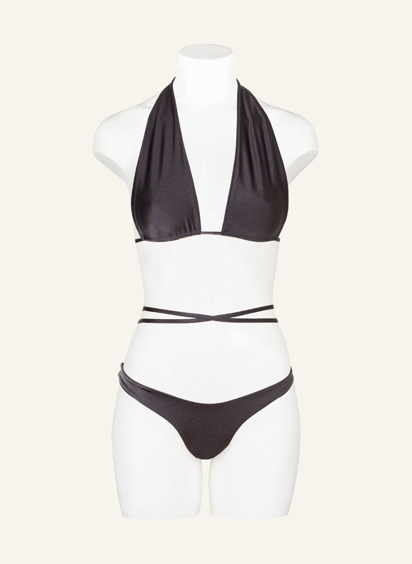 espadrij l'originale Brazilian bikini bottoms CLAIR, Color: DARK GRAY (Image 2)