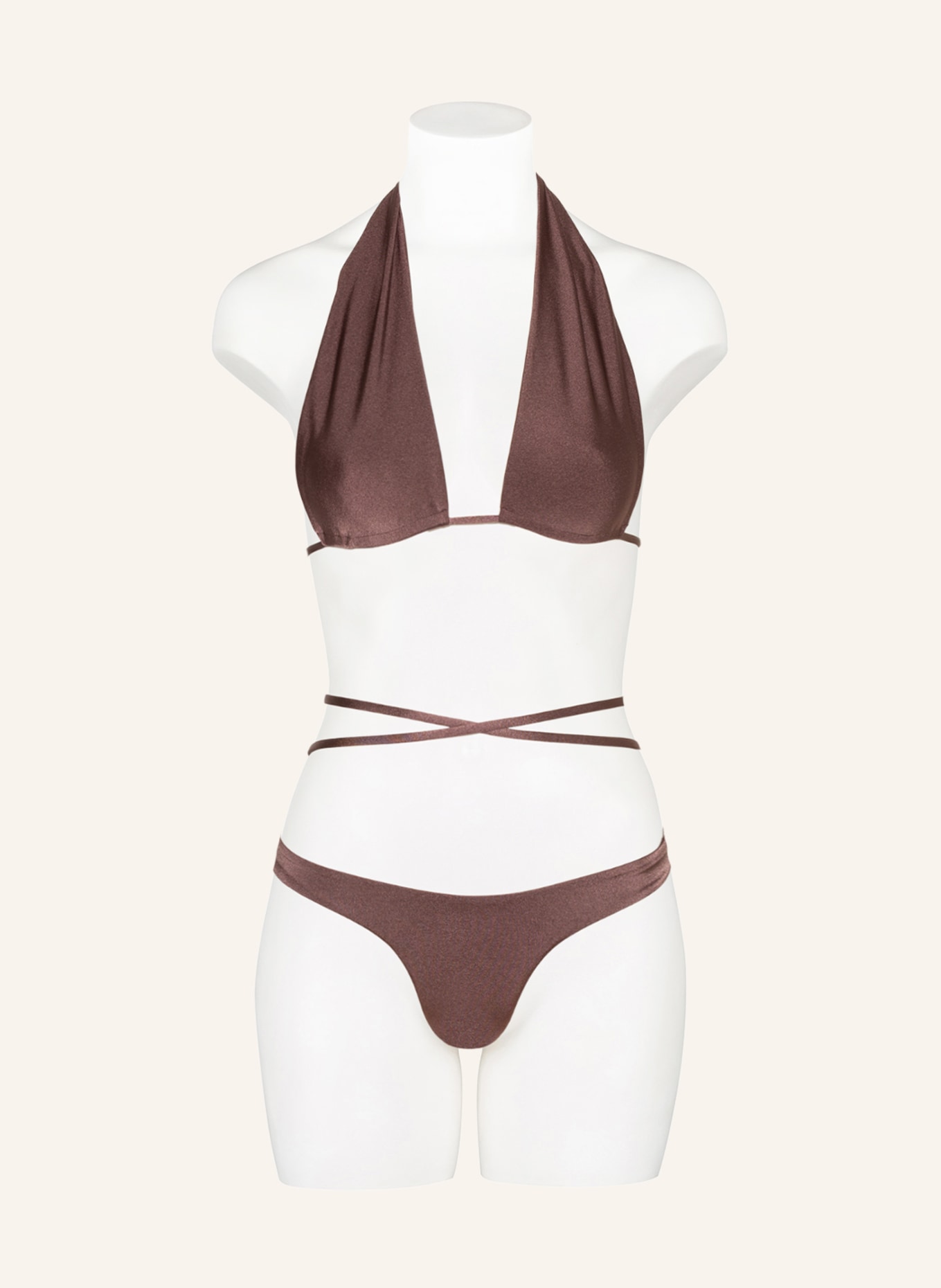 espadrij l'originale Brazilian bikini bottoms CLAIR, Color: DARK BROWN (Image 2)