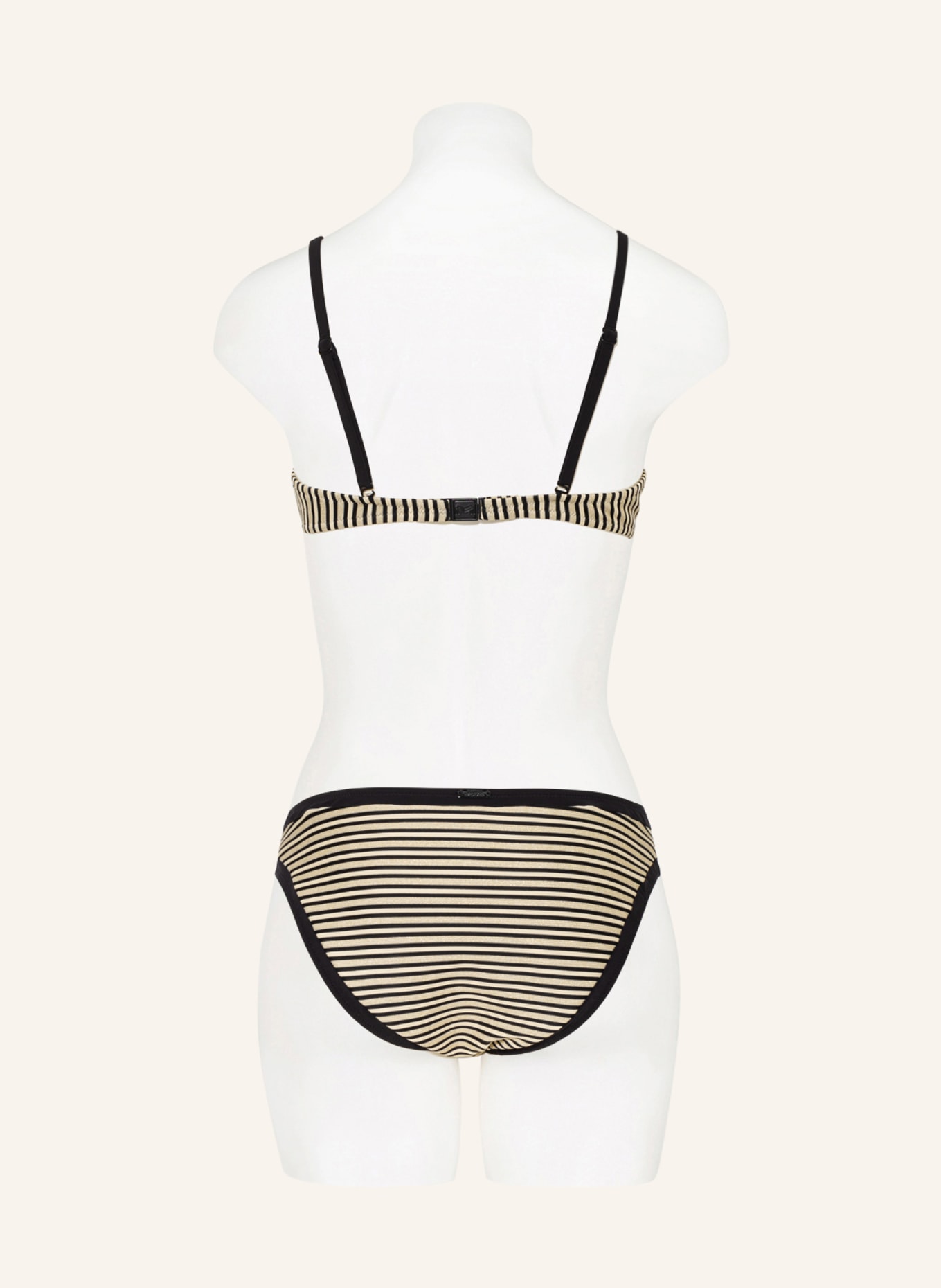 MARYAN MEHLHORN Underwired bikini top PIRATES with glitter thread , Color: BLACK/ CREAM/ ECRU (Image 3)