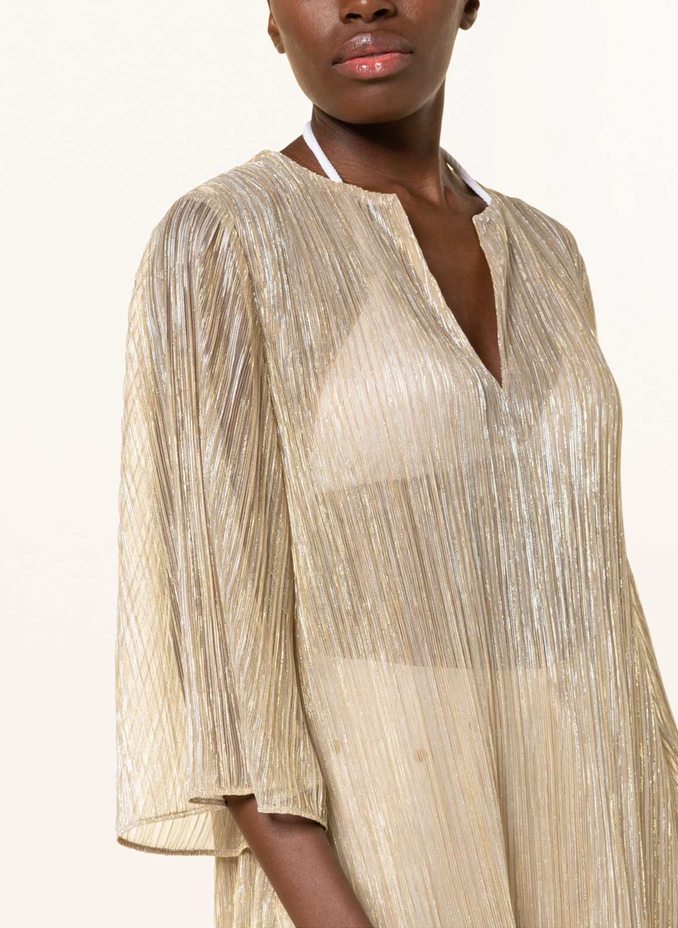 MARYAN MEHLHORN Tunic EUPHORIA with glitter thread , Color: GOLD (Image 4)