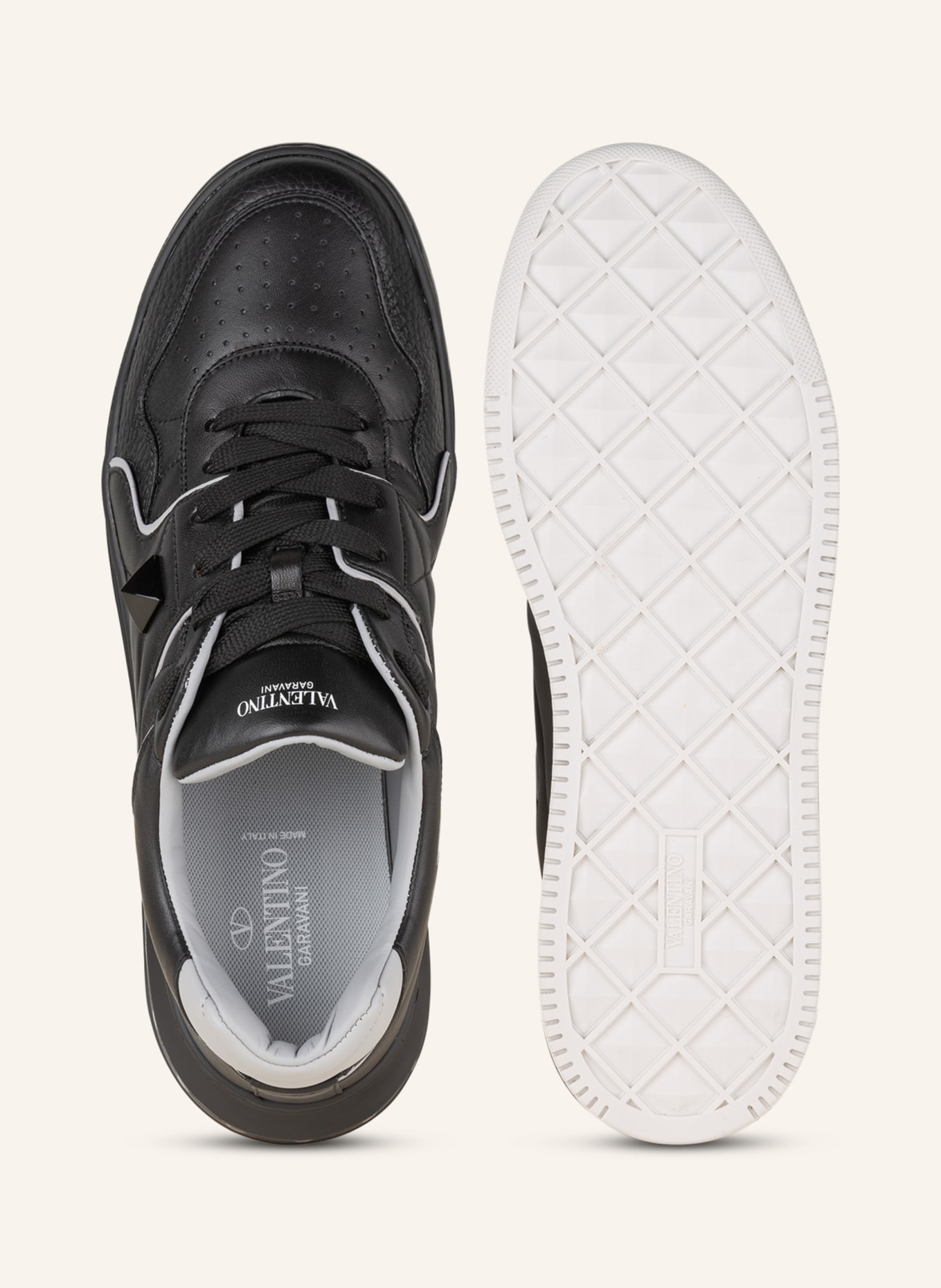 Black stud valentino trainers new arrivals