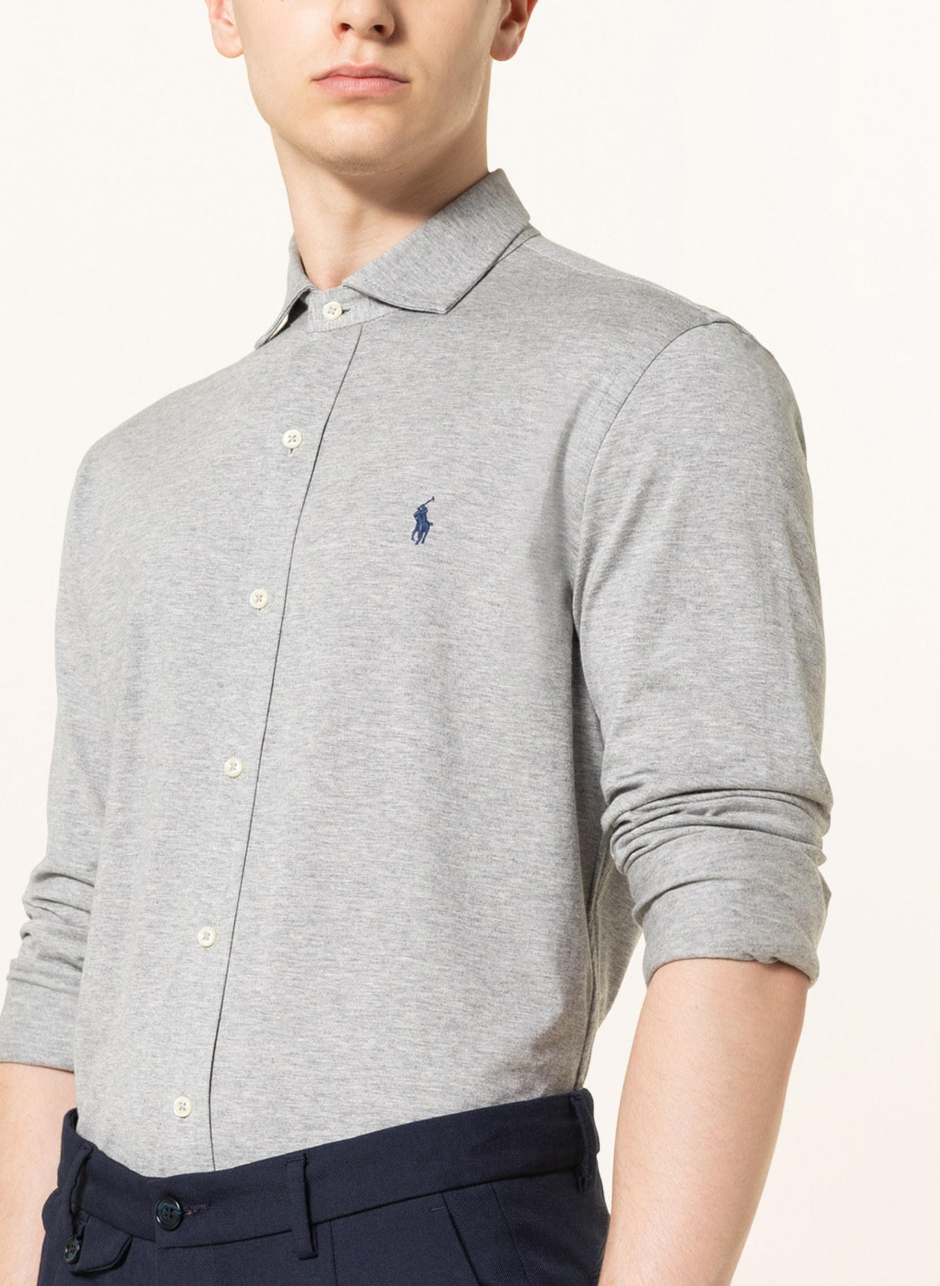 POLO RALPH LAUREN Jersey shirt extra slim fit, Color: GRAY (Image 4)