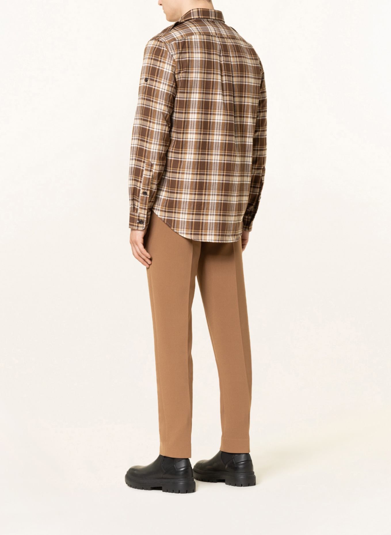 POLO RALPH LAUREN Flannel shirt classic fit, Color: CAMEL/ BROWN/ ECRU (Image 3)