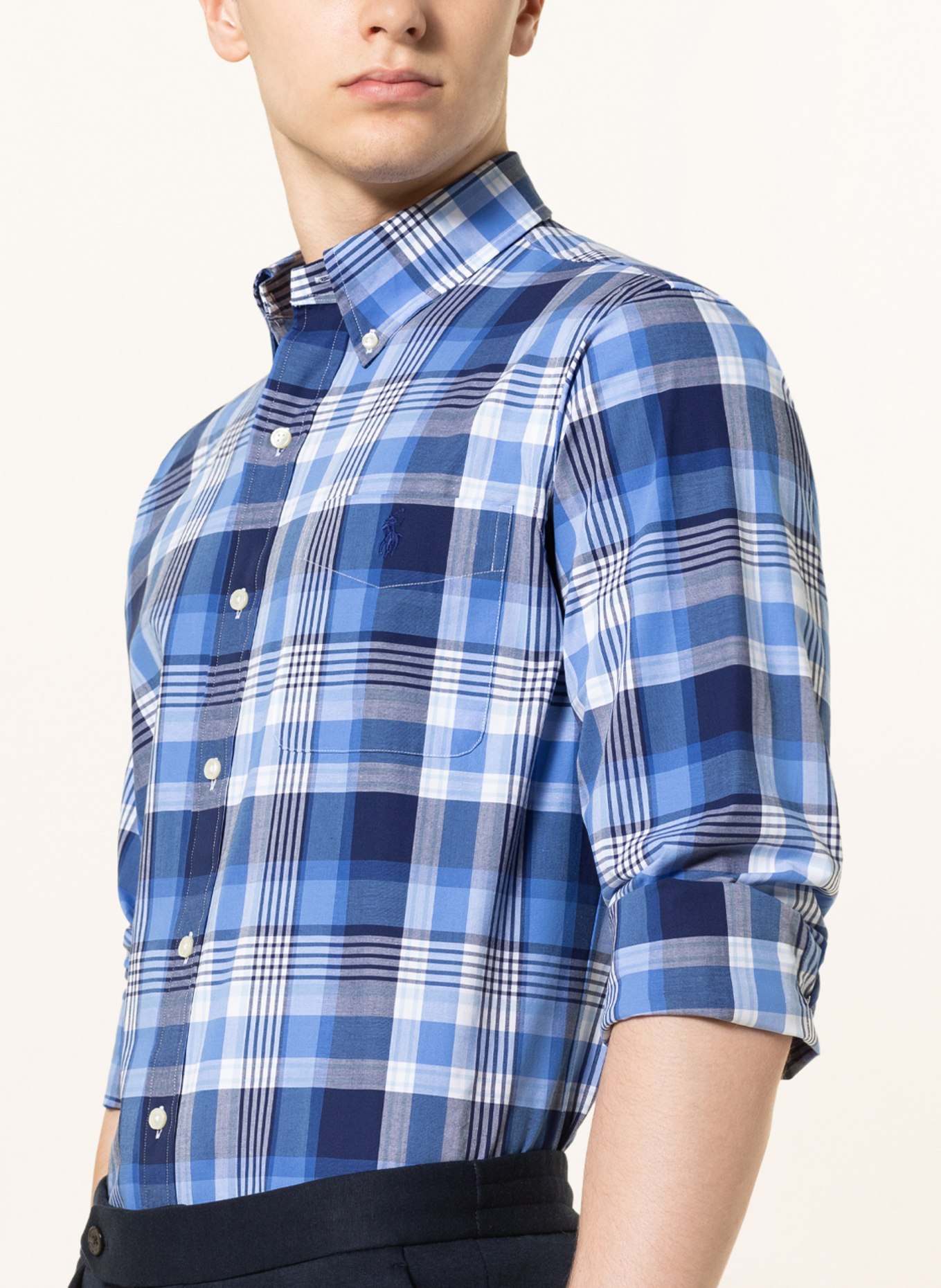 POLO RALPH LAUREN Shirt custom fit, Color: LIGHT BLUE/ TURQUOISE/ DARK BLUE (Image 4)