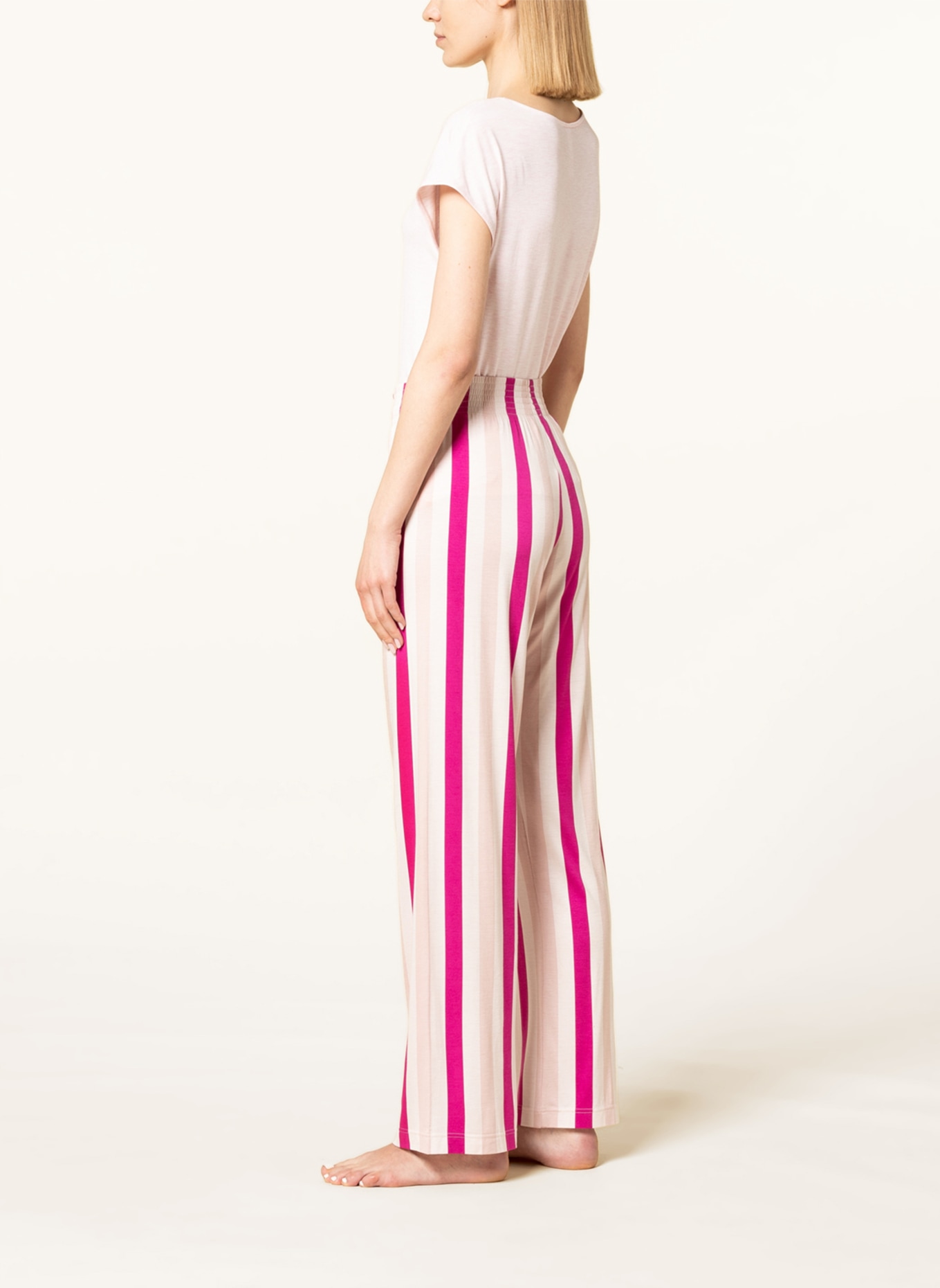 mey Sleeping trousers series TERESIA, Color: FUCHSIA/ NUDE/ CREAM (Image 4)