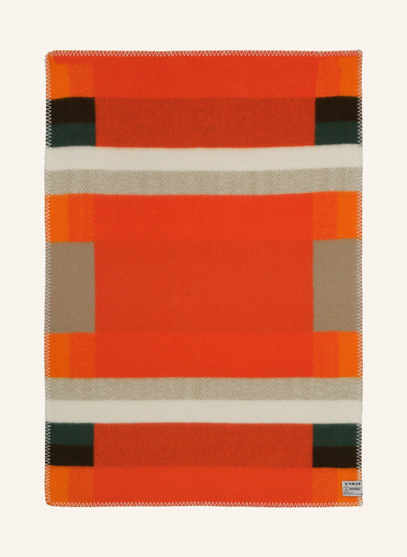 Røros Tweed Tweed-Plaid MIKKEL: DUNKELORANGE/ ORANGE/ TAUPE