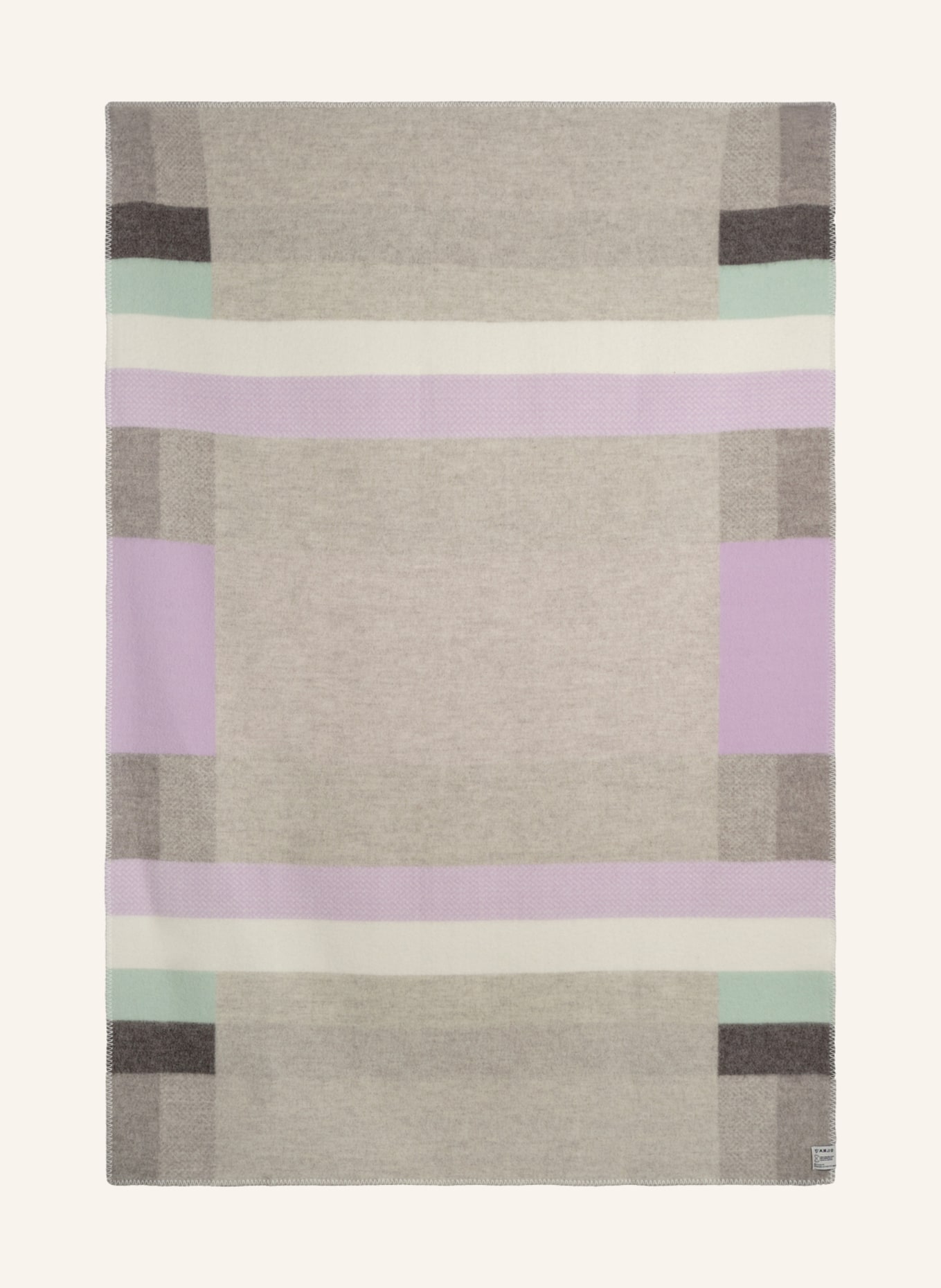 Røros Tweed Tweed-Plaid MIKKEL: LILA/ HELLGRAU/ WEISS