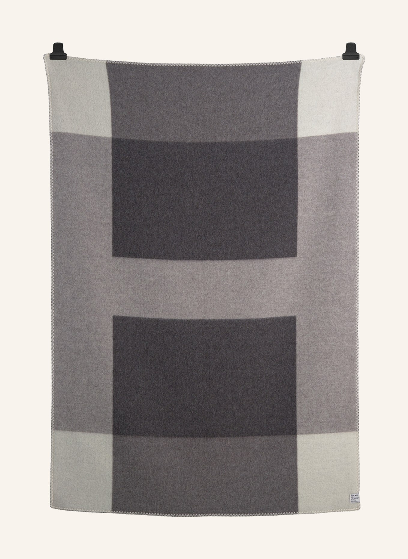 Røros Tweed Tweed-Plaid SYNDIN, Farbe: WEISS/ GRAU/ HELLGRAU (Bild 2)