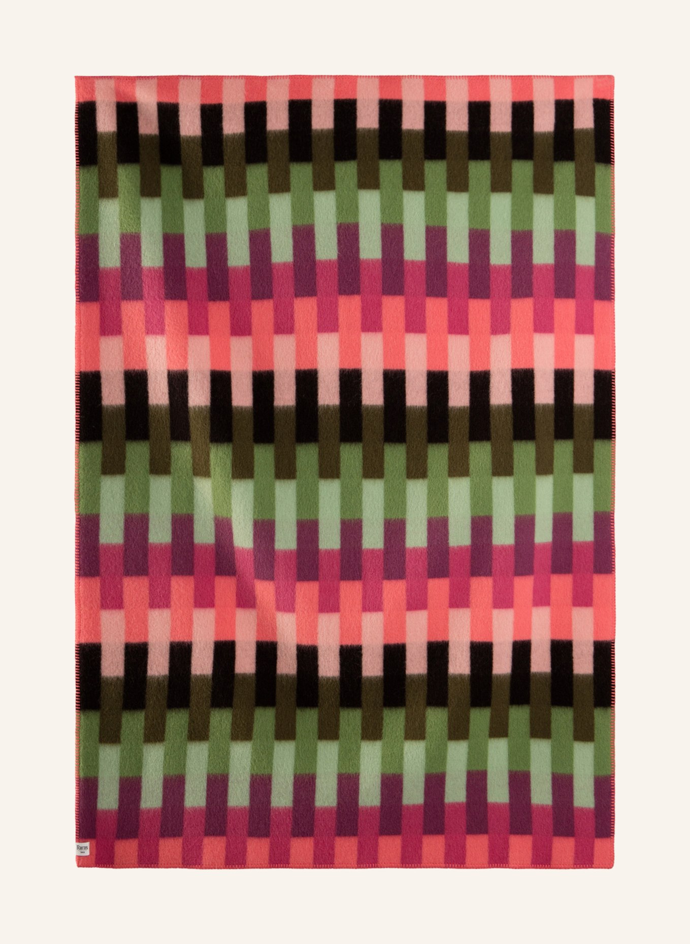Røros Tweed Tweed-Plaid ÅSMUND, Farbe: SCHWARZ/ GRÜN/ ROSA (Bild 2)
