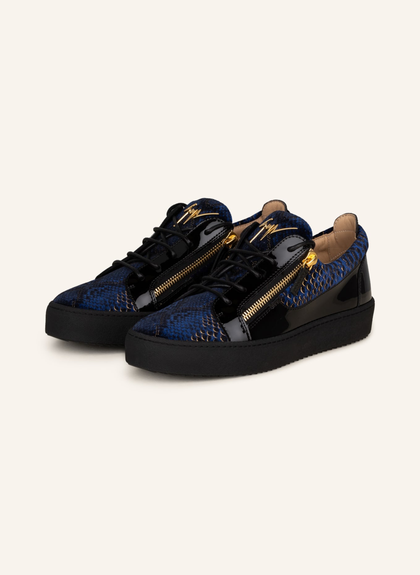 GIUSEPPE ZANOTTI DESIGN Sneakers FRANKIE, Color: BLACK/ DARK BLUE (Image 1)