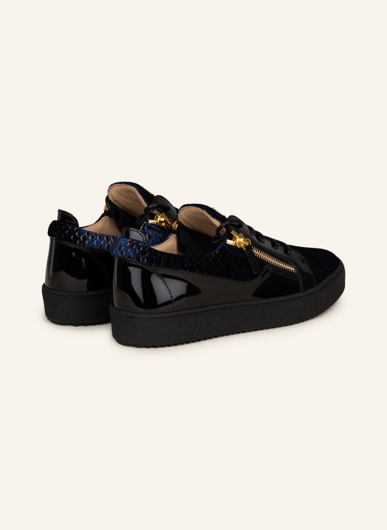 GIUSEPPE ZANOTTI DESIGN Sneakers FRANKIE, Color: BLACK/ DARK BLUE (Image 2)