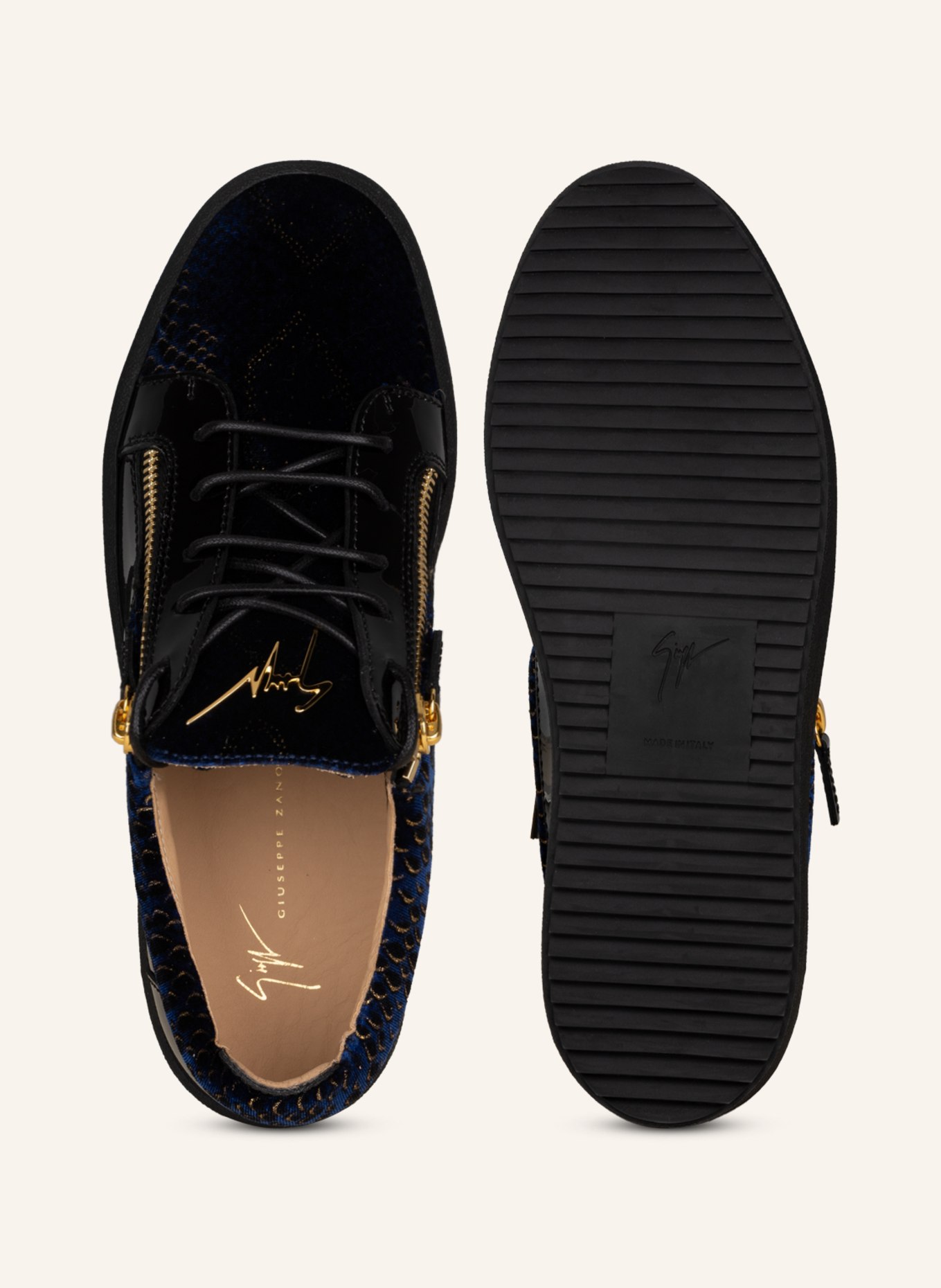GIUSEPPE ZANOTTI DESIGN Sneakers FRANKIE, Color: BLACK/ DARK BLUE (Image 5)