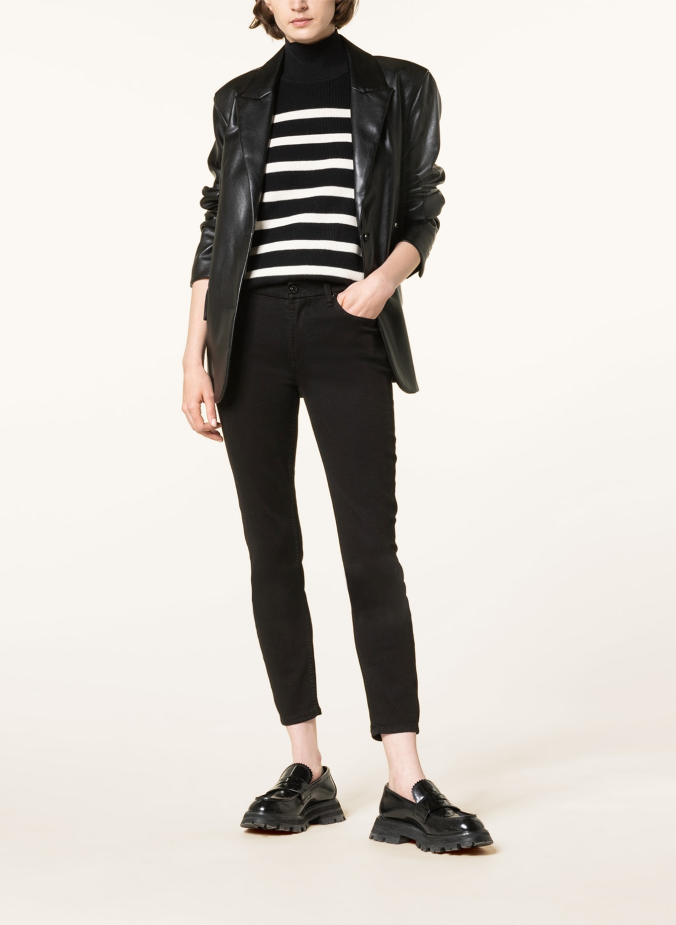 7 for all mankind 7/8 jeans, Color: BB BLACK (Image 2)