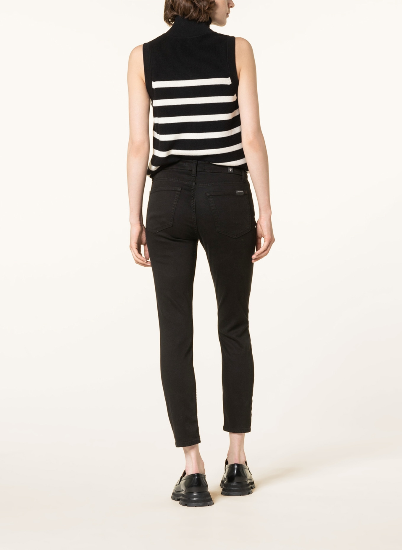 7 for all mankind 7/8 jeans, Color: BB BLACK (Image 3)