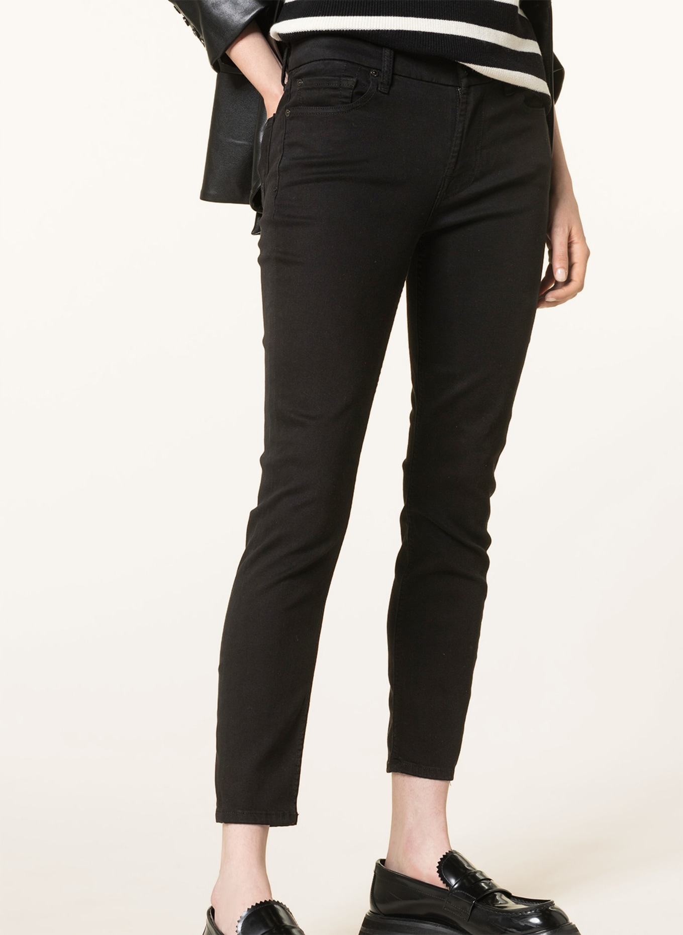 7 for all mankind 7/8 jeans, Color: BB BLACK (Image 5)
