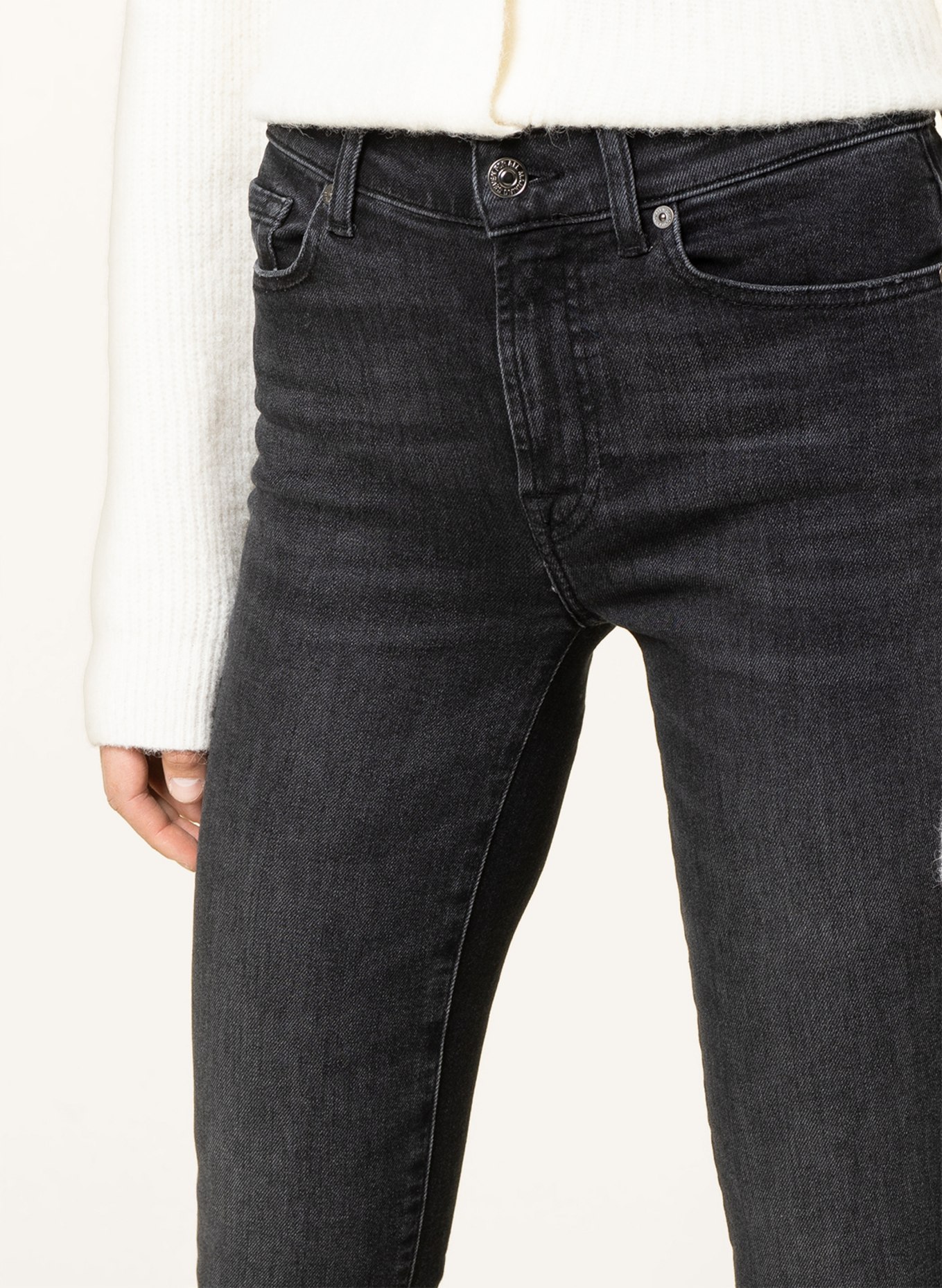 7 for all mankind Skinny jeans ROXANNE LUXE VINTAGE , Color: LB BLACK (Image 5)