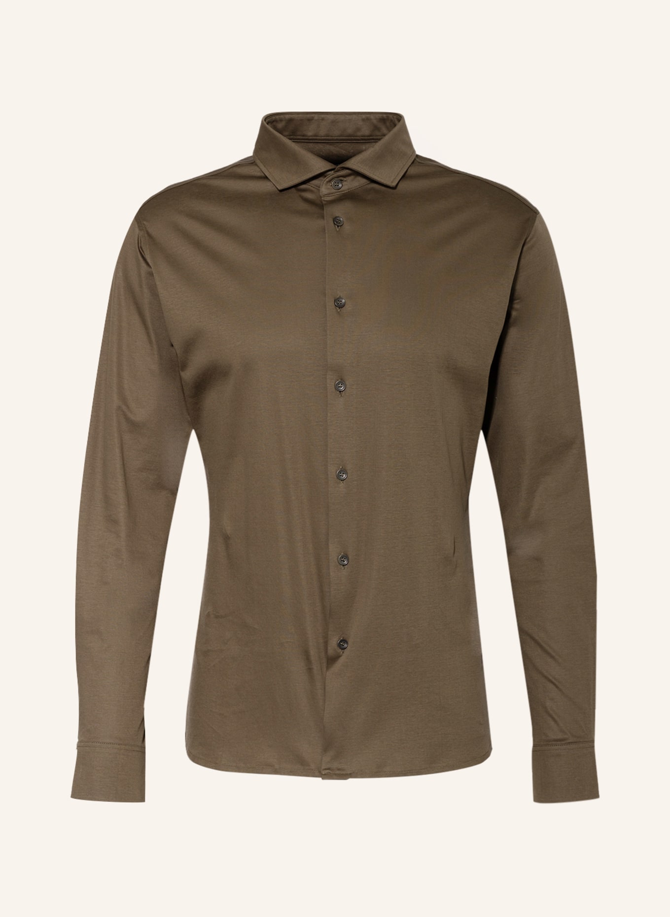 ARTIGIANO Jersey-Hemd Classic Fit: KHAKI
