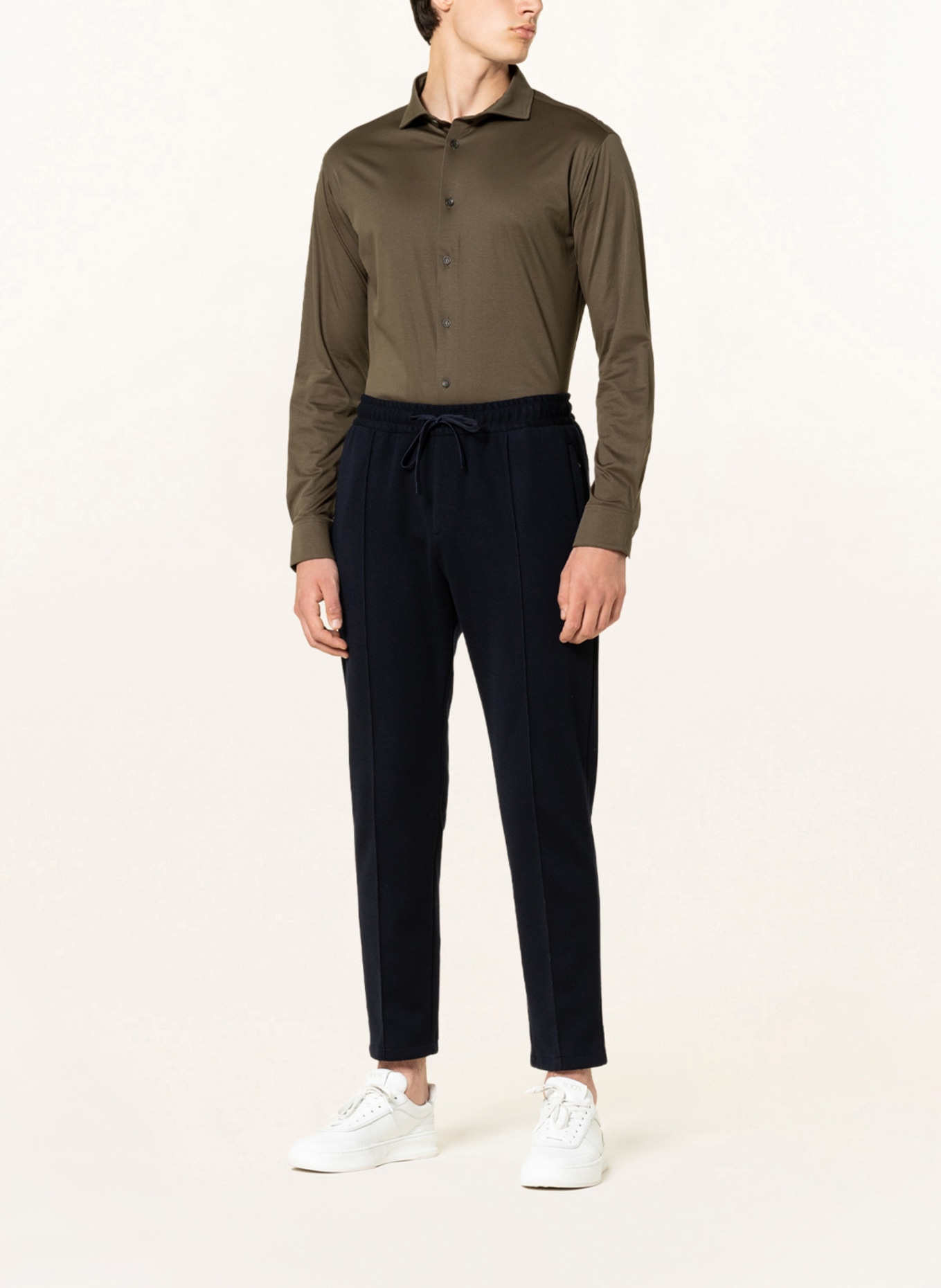 ARTIGIANO Jersey-Hemd Classic Fit: KHAKI