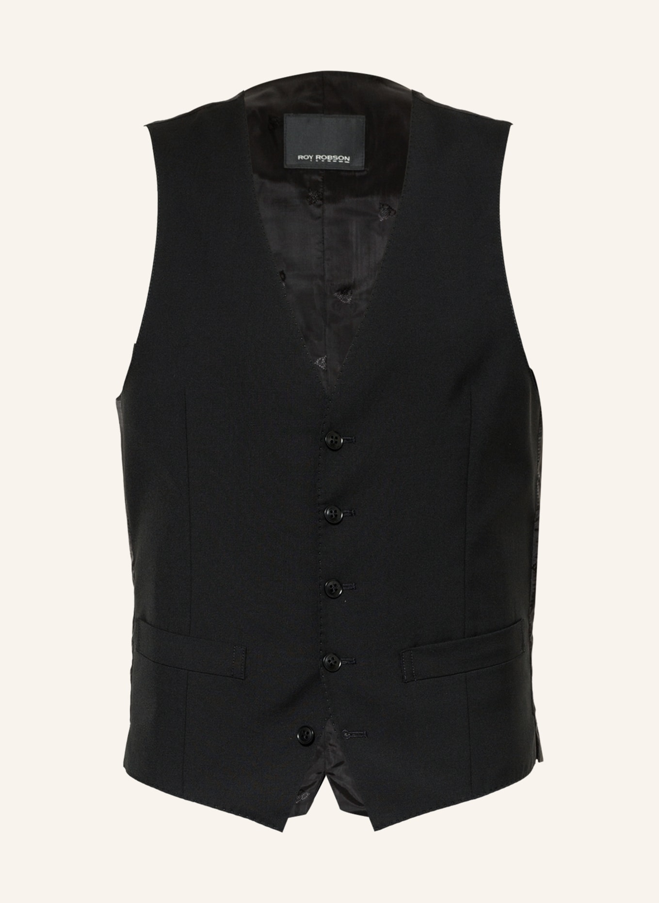 Roy Robson Suit vest regular fit, Color: A001 BLACK (Image 1)