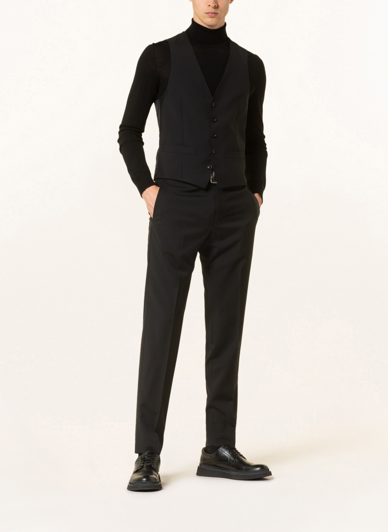 Roy Robson Suit vest regular fit, Color: A001 BLACK (Image 3)