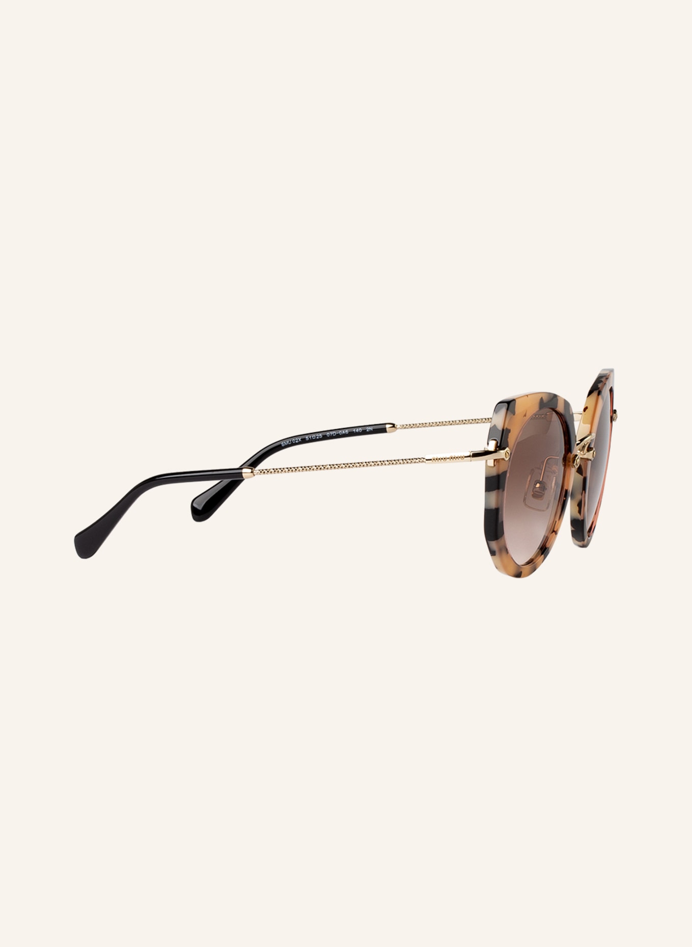 MIU MIU Sunglasses MU02XS, Color: 07D0A6 - HAVANA/ GOLD-COLORED/ BROWN (Image 3)