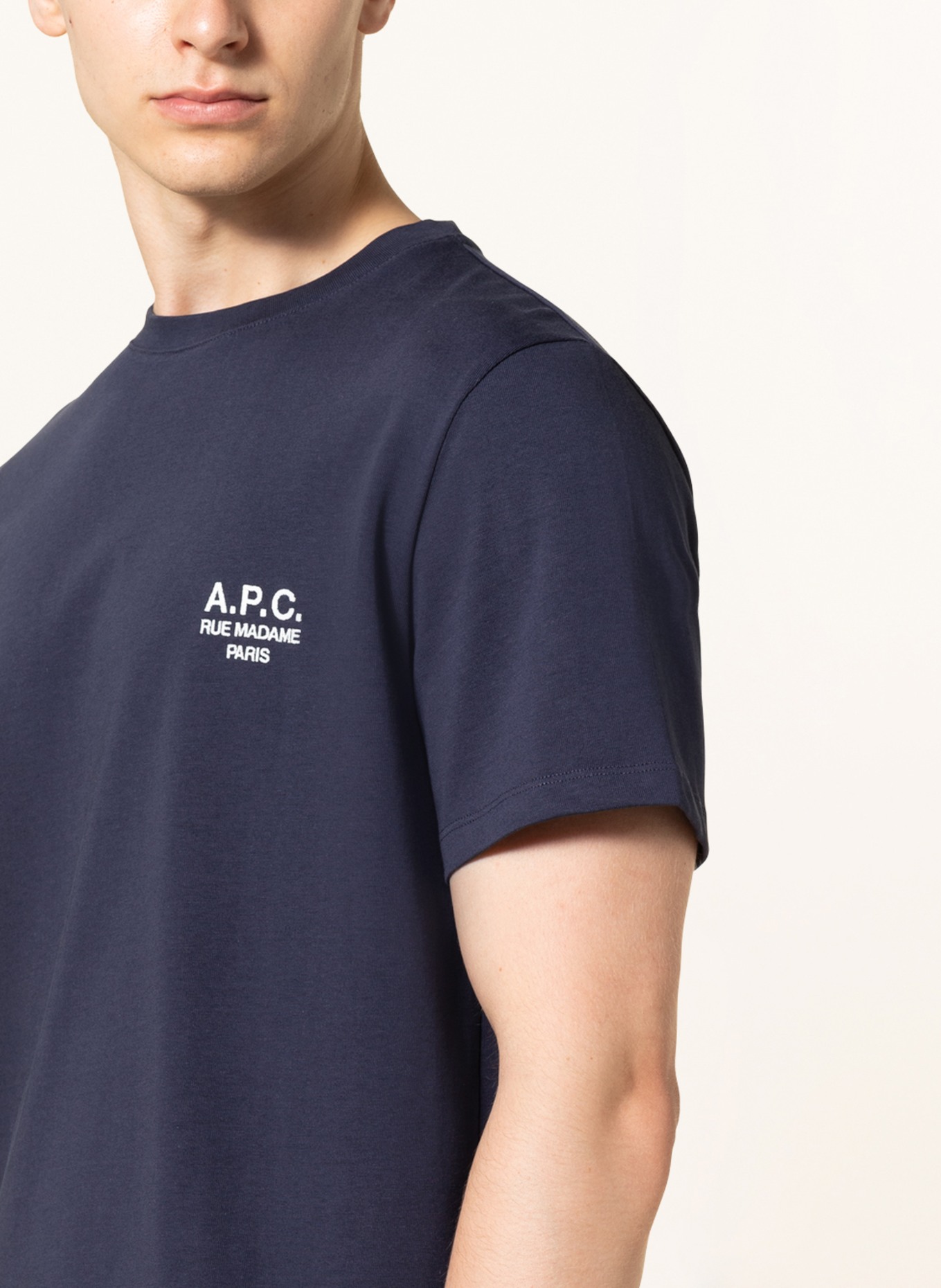 A.P.C. T-shirt RAYMOND, Color: DARK BLUE (Image 4)
