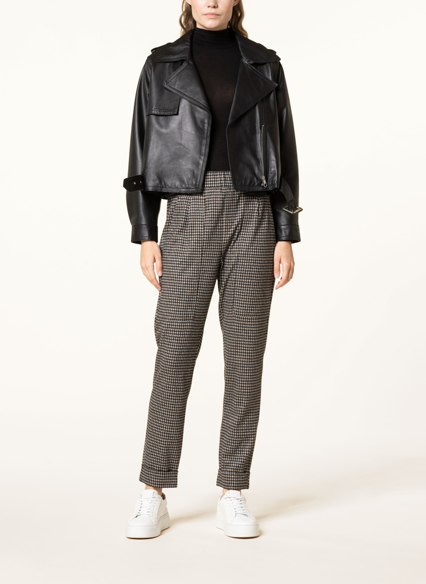 MAC DAYDREAM Trousers BEAUTY , Color: BLACK/ LIGHT GRAY/ CREAM (Image 2)
