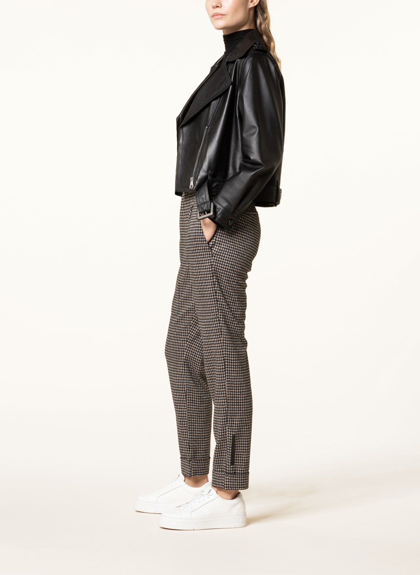 MAC DAYDREAM Trousers BEAUTY , Color: BLACK/ LIGHT GRAY/ CREAM (Image 4)