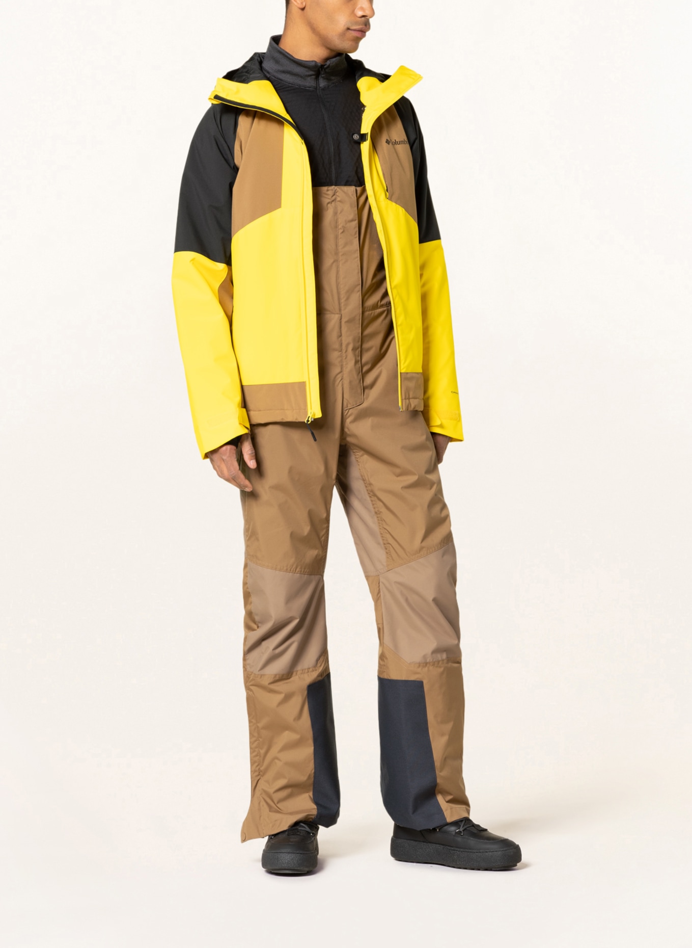 Columbia Ski jacket CENTERPORT II, Color: BLACK/ YELLOW/ COGNAC (Image 2)