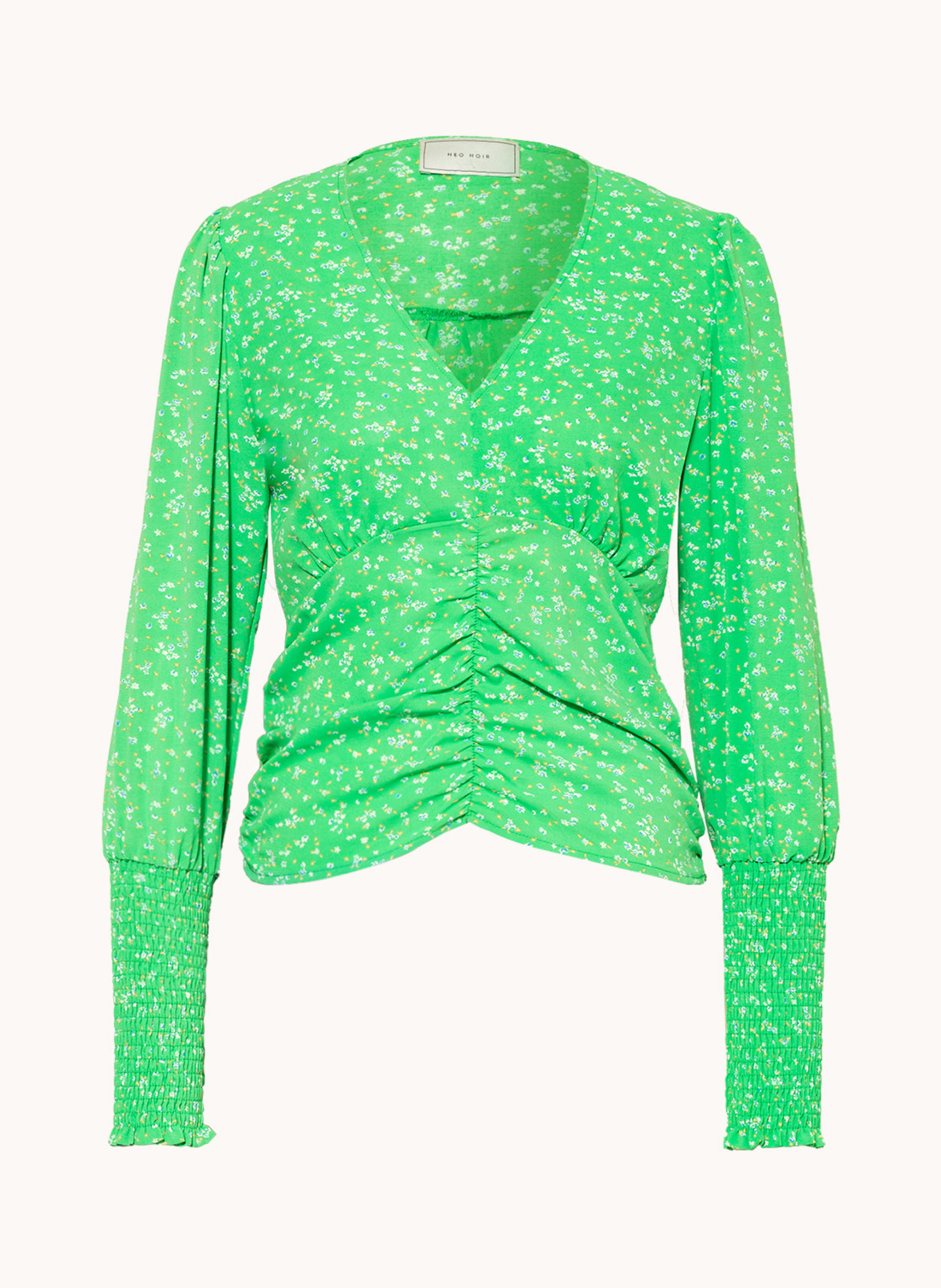 NEO NOIR Shirt blouse ELANI, Color: LIGHT GREEN/ WHITE/ BLUE (Image 1)