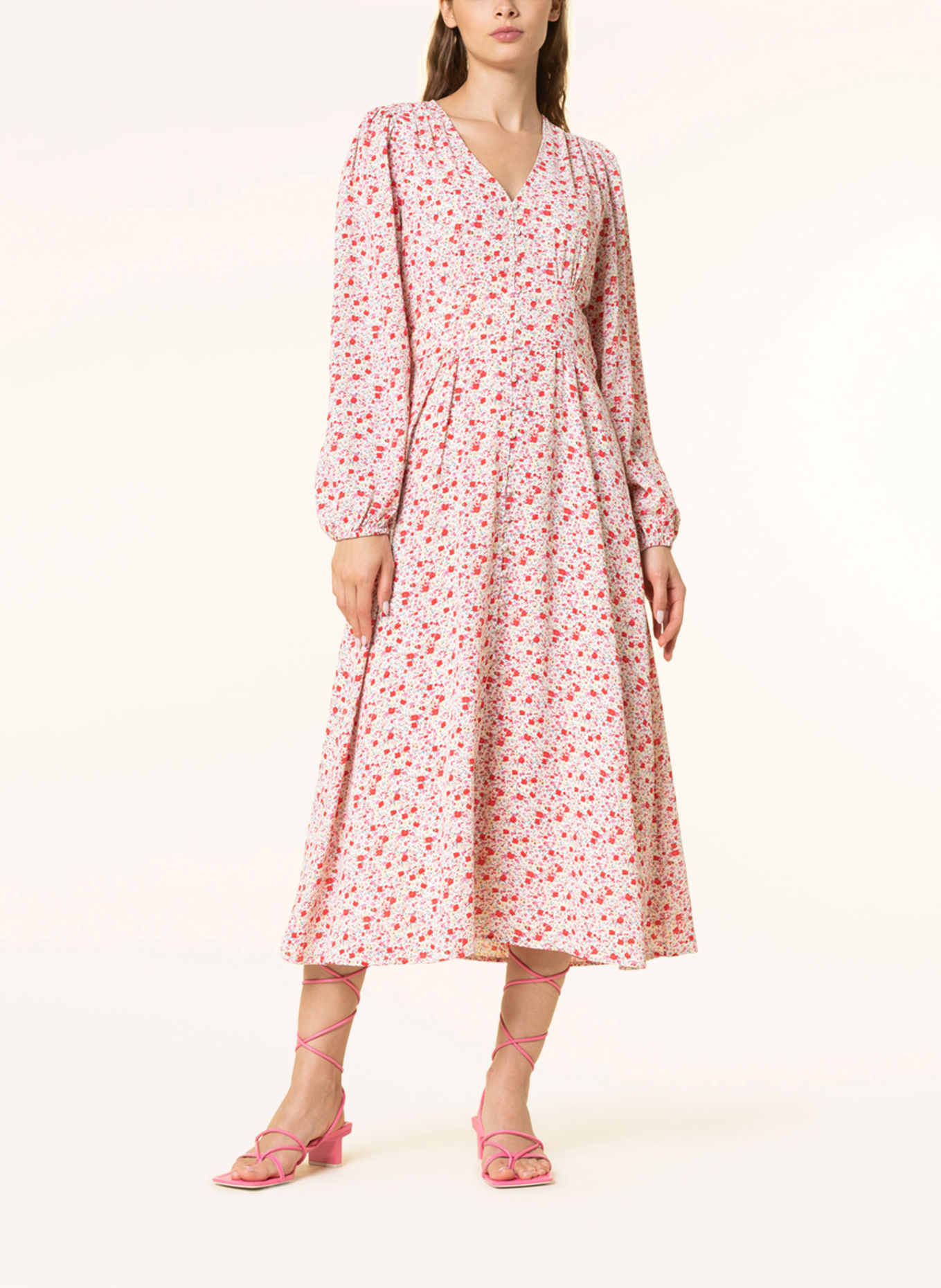 NEO NOIR Kleid TIMMA , Farbe: WEISS/ ROT/ ROSA (Bild 2)