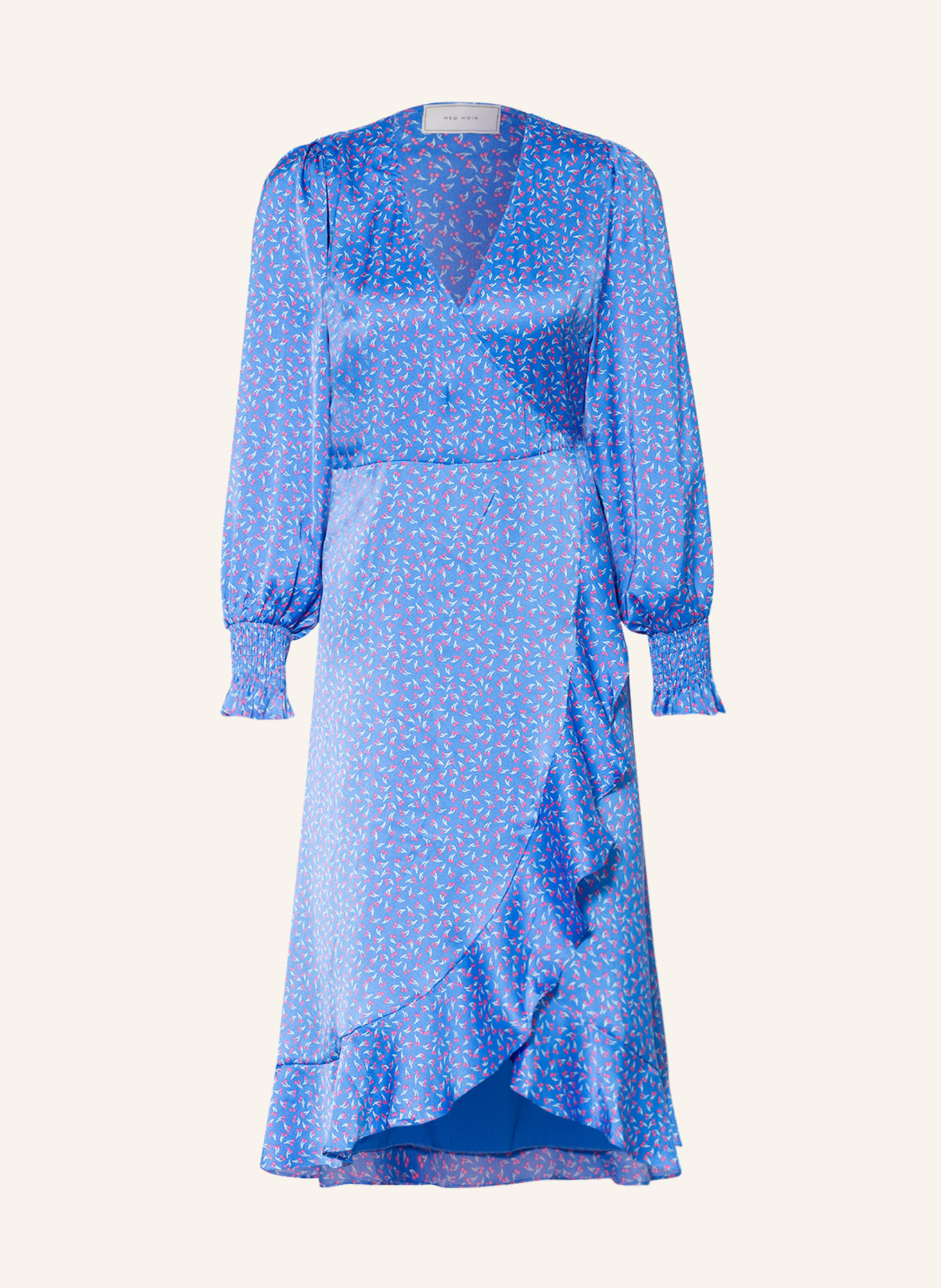 NEO NOIR Wrap dress EVA, Color: BLUE/ RED/ WHITE (Image 1)