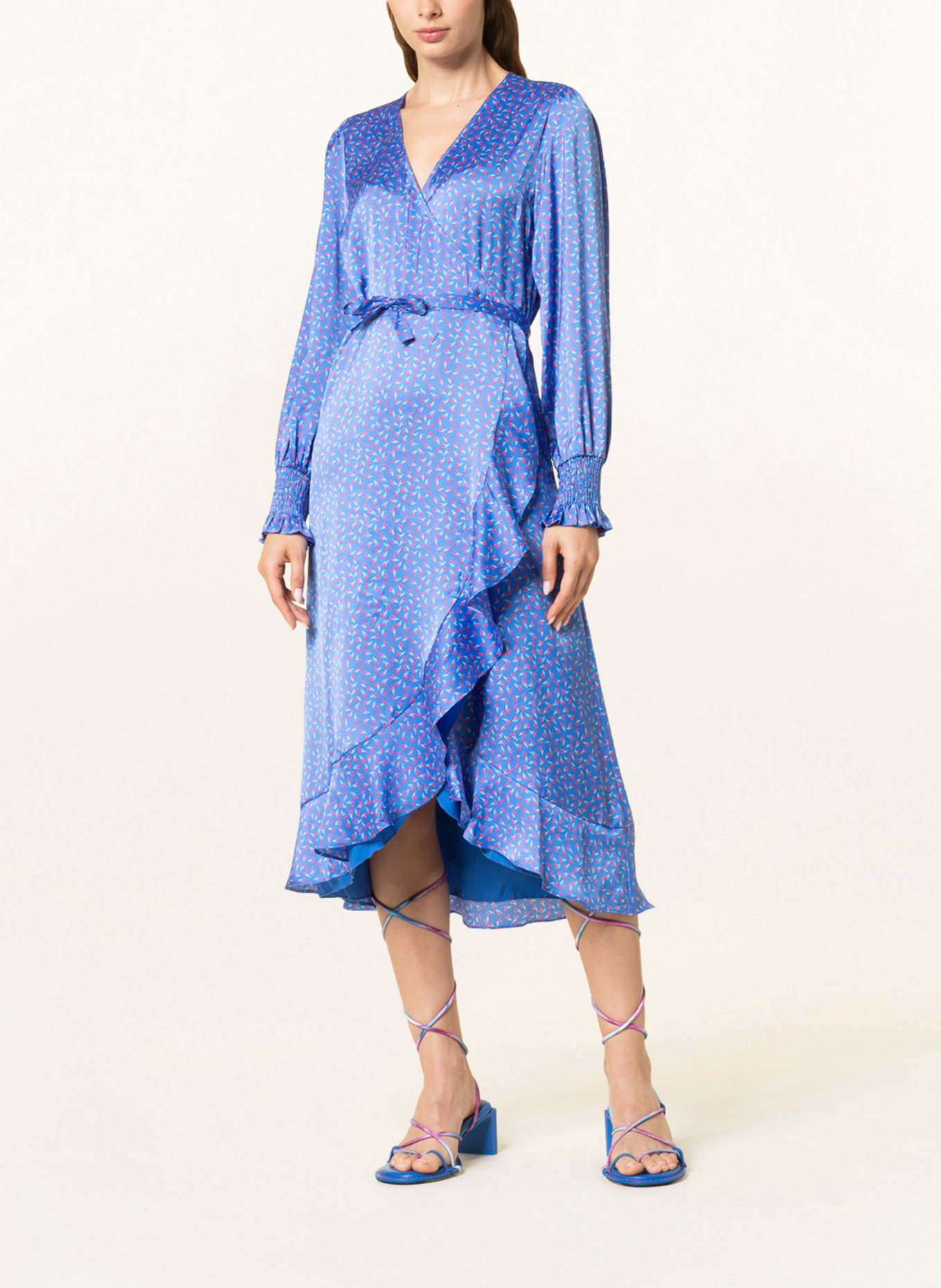 NEO NOIR Wrap dress EVA, Color: BLUE/ RED/ WHITE (Image 2)