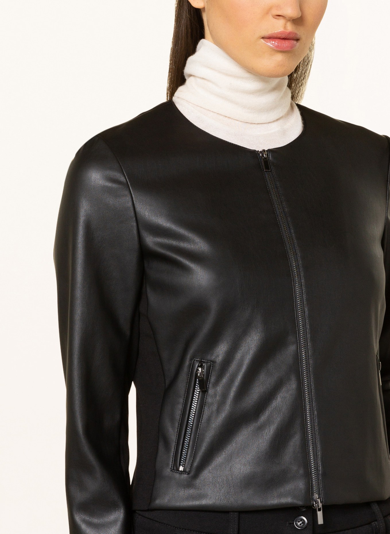 Vera Mont Jacket in leather look, Color: BLACK (Image 4)
