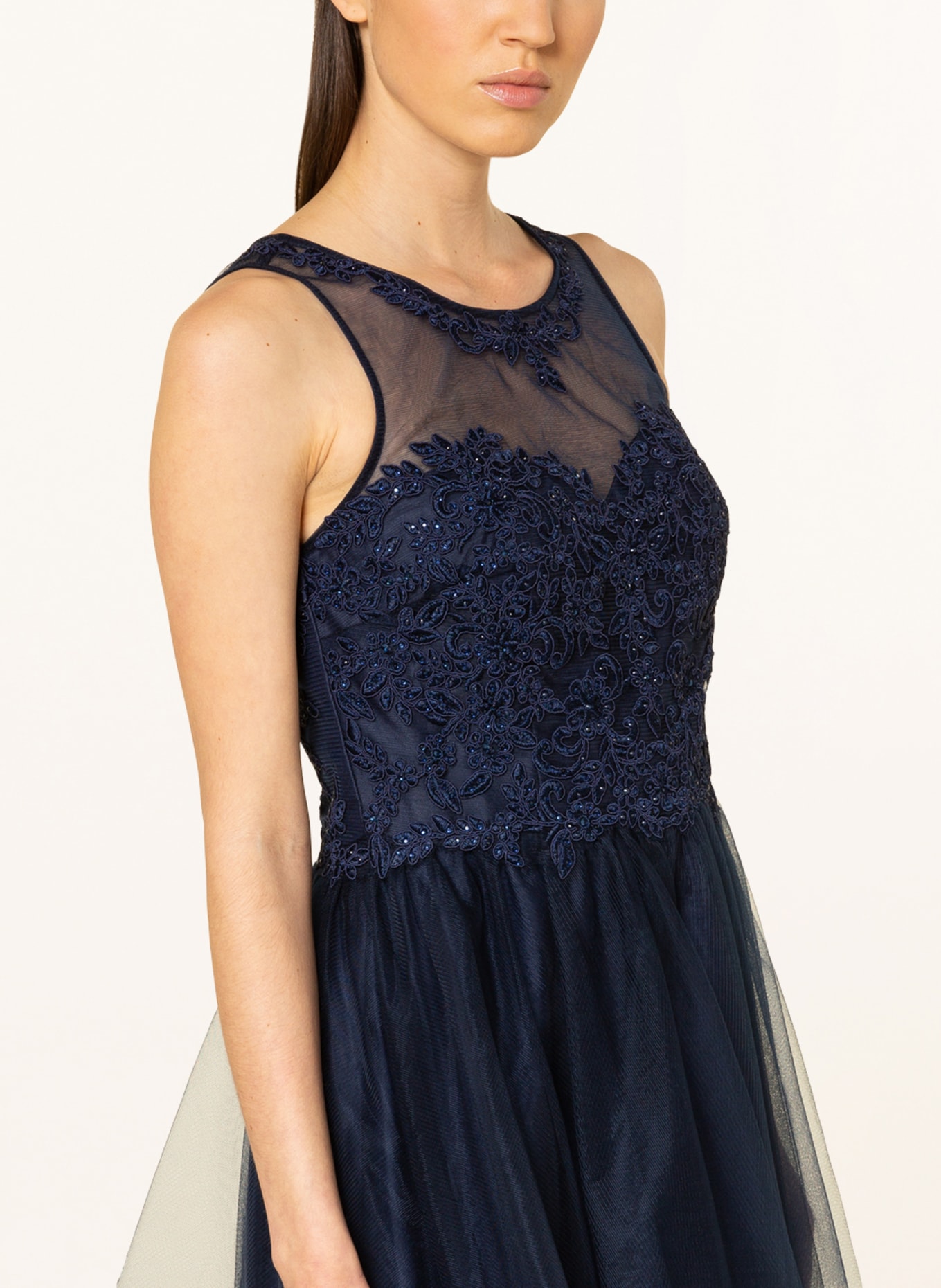 LAONA Cocktail dress with decorative gems and embroidery, Color: DARK BLUE (Image 4)