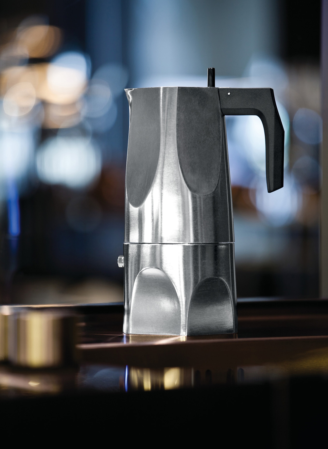 ALESSI Espressokocher OSSIDIANA: SILBER