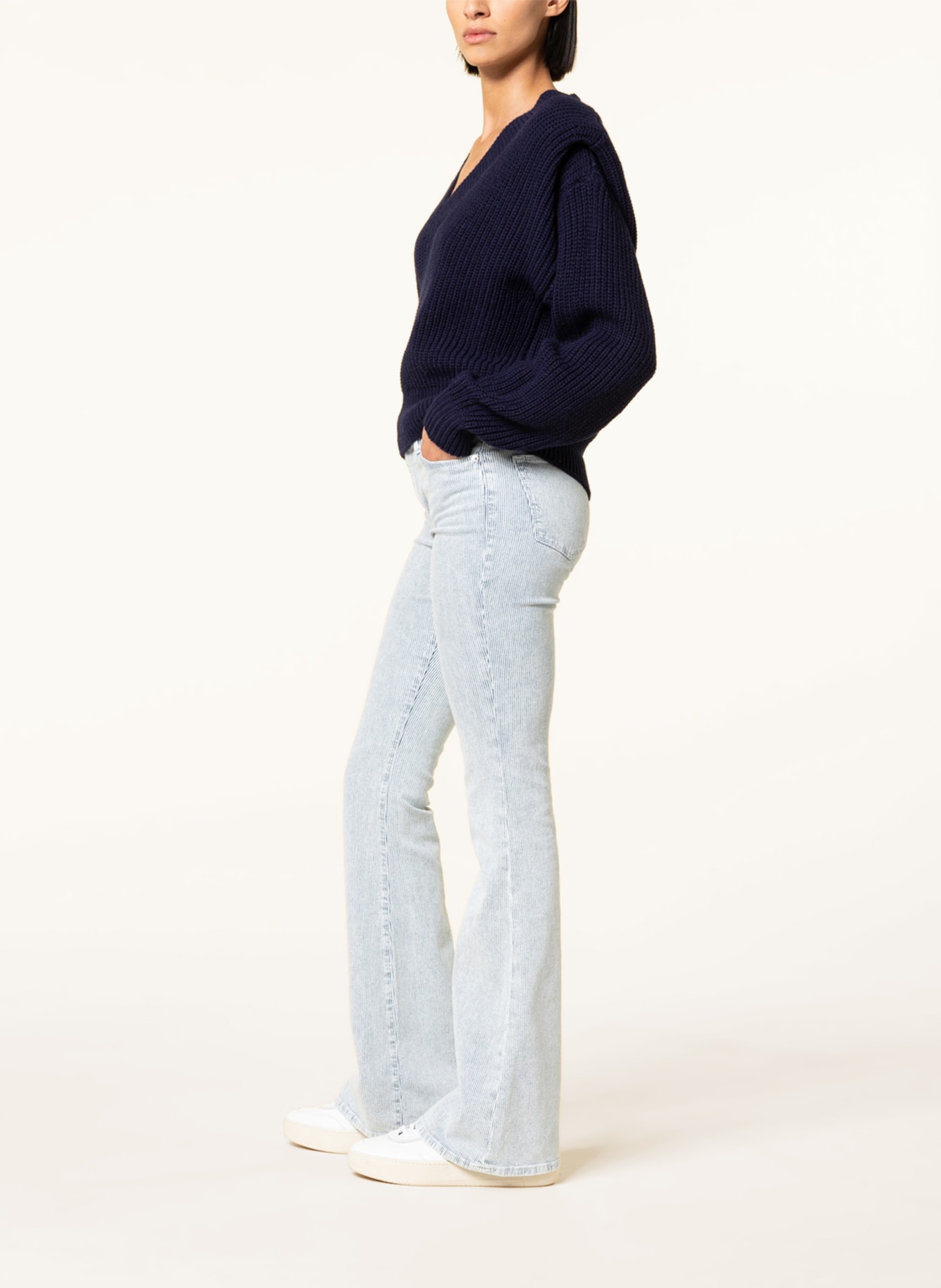 FRAME DENIM Flared jeans LE HIGH FLARE, Color: SOST SOLAR STRIPE (Image 4)