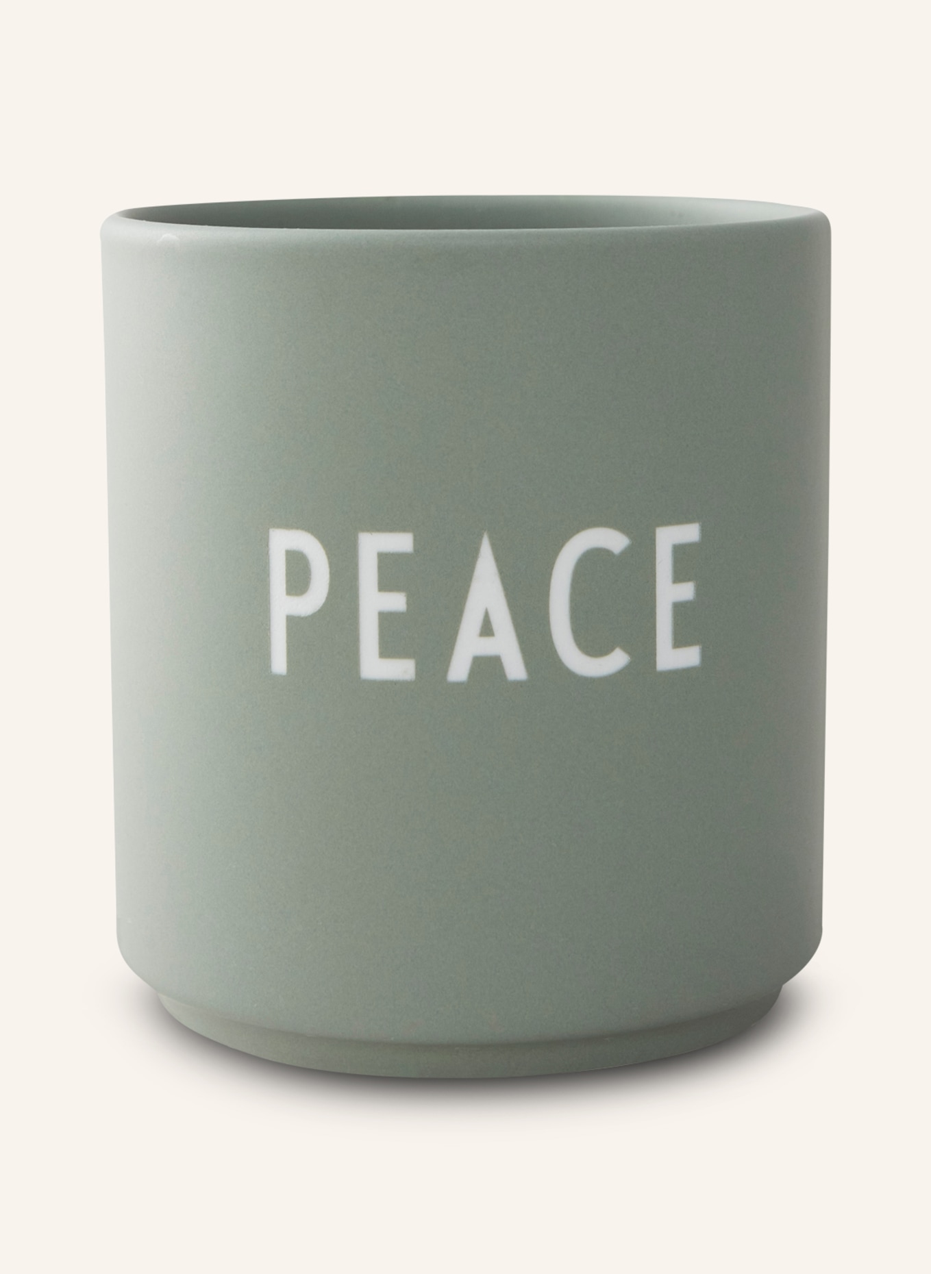 DESIGN LETTERS Mug PEACE, Color: LIGHT GREEN (Image 1)